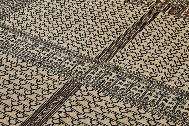 8x10 Beige Traditional Geometric Oushak Rug - 51502