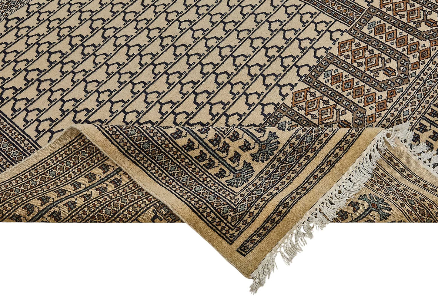 8x10 Beige Traditional Geometric Oushak Rug - 51502