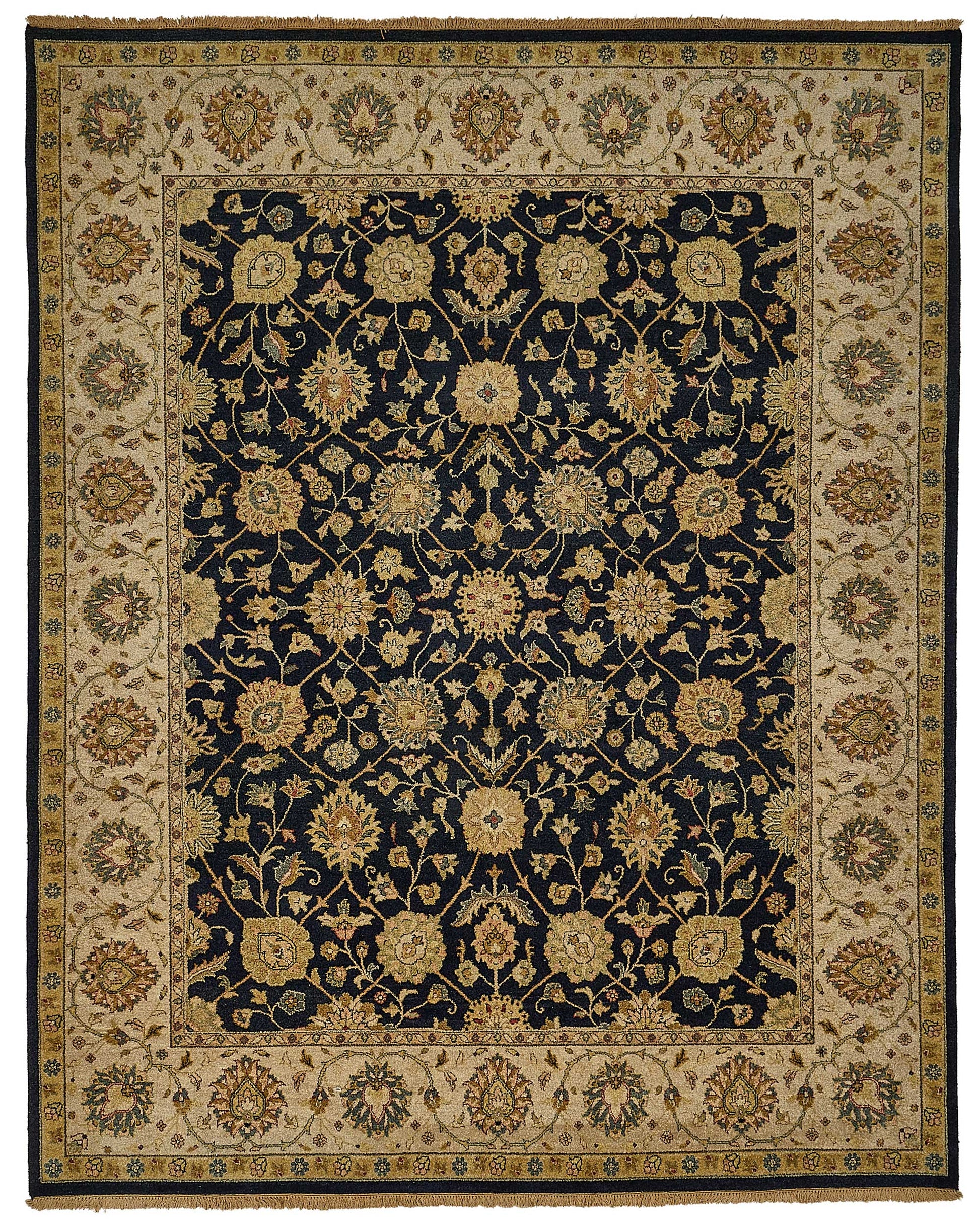 8x10 Beige Floral Oushak Rug - 51504