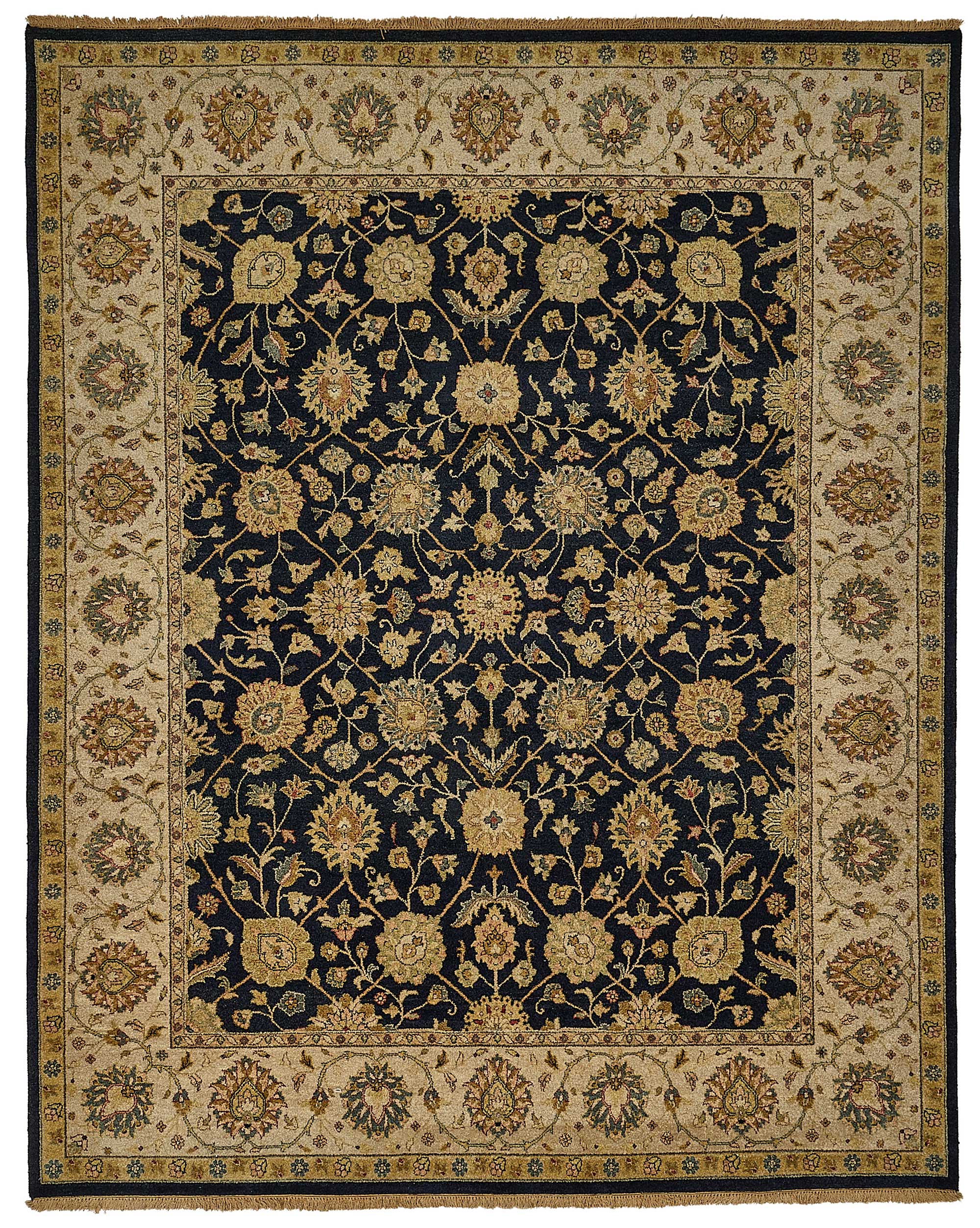 8x10 Beige Floral Oushak Rug - 51504