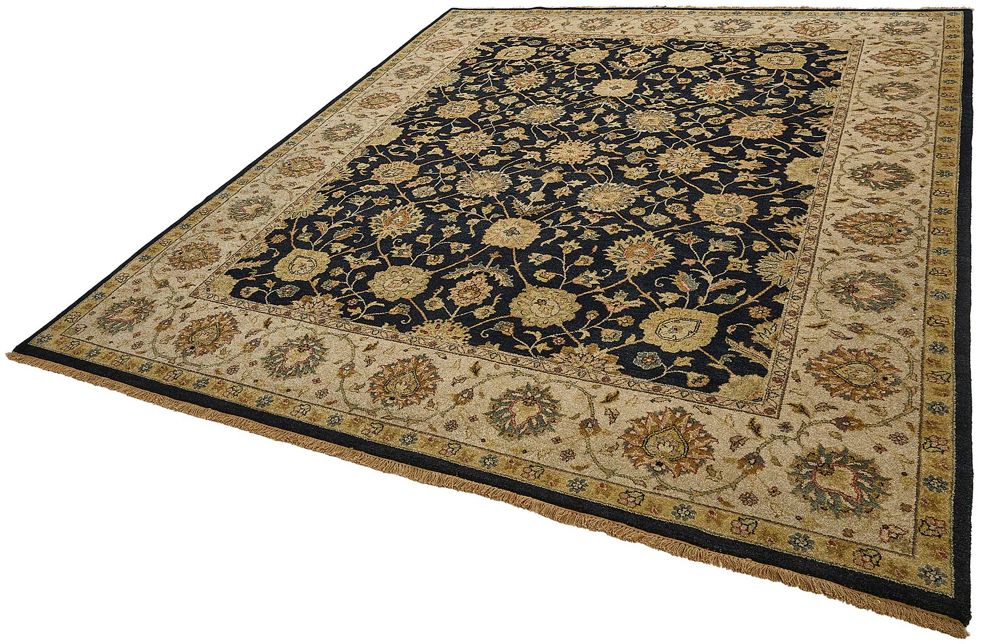 8x10 Beige Floral Oushak Rug - 51504