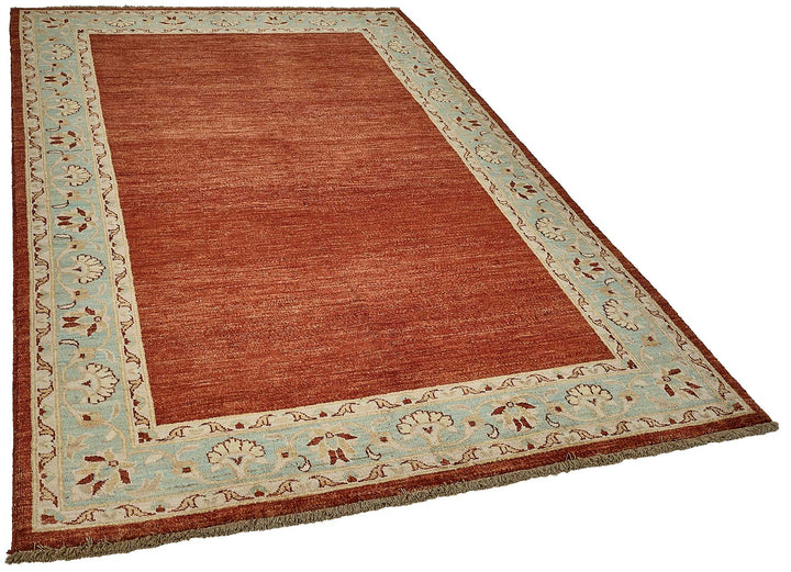 5x8 Red Handmade Traditional Oushak Rug - 51511