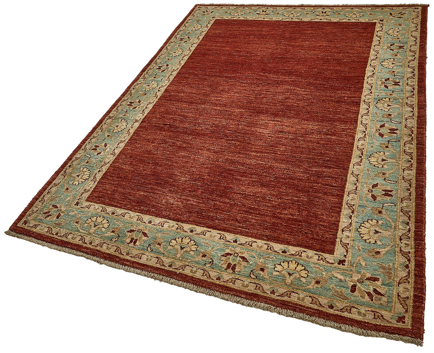 5x8 Red Handmade Traditional Oushak Rug - 51511