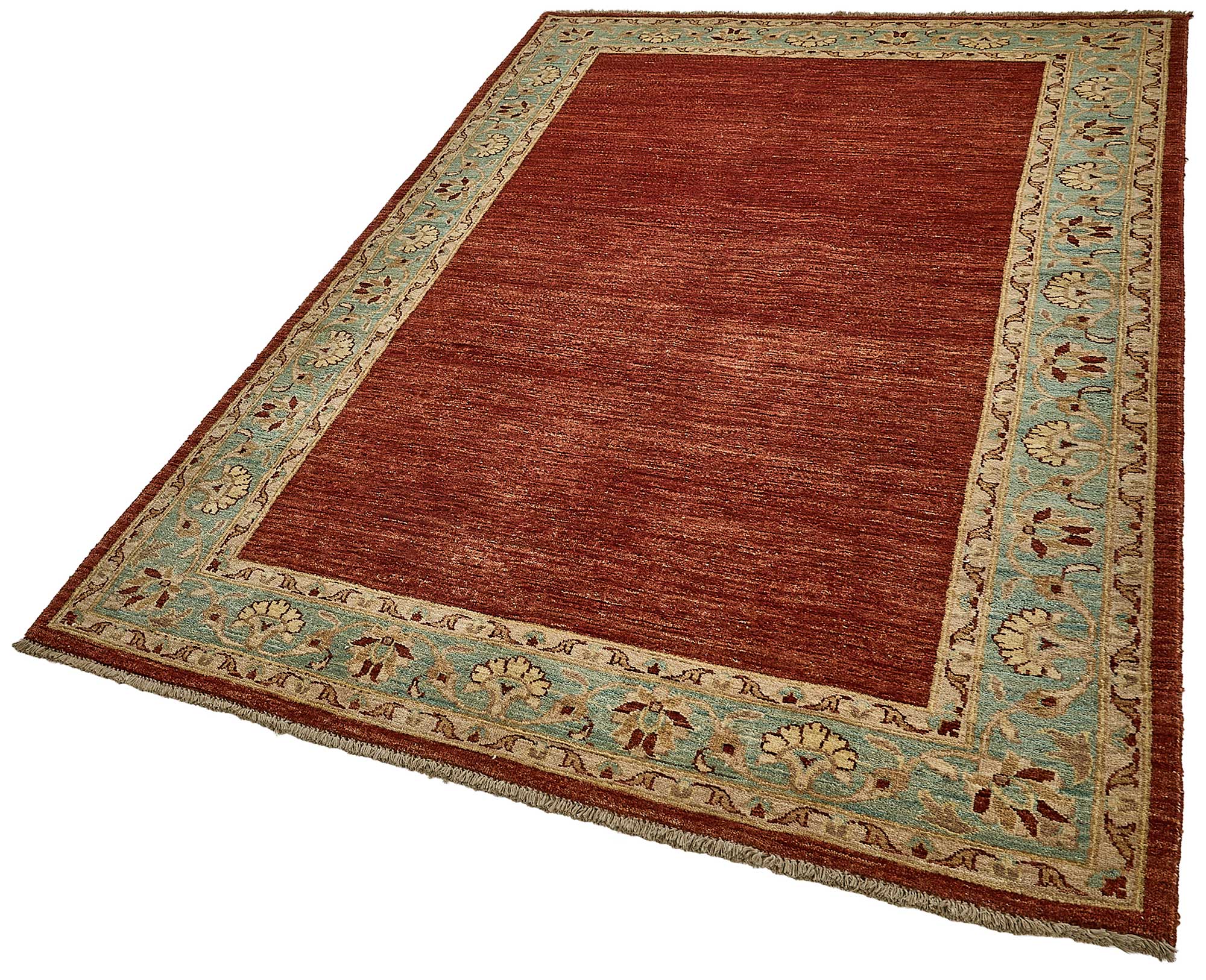 5x8 Red Handmade Traditional Oushak Rug - 51511