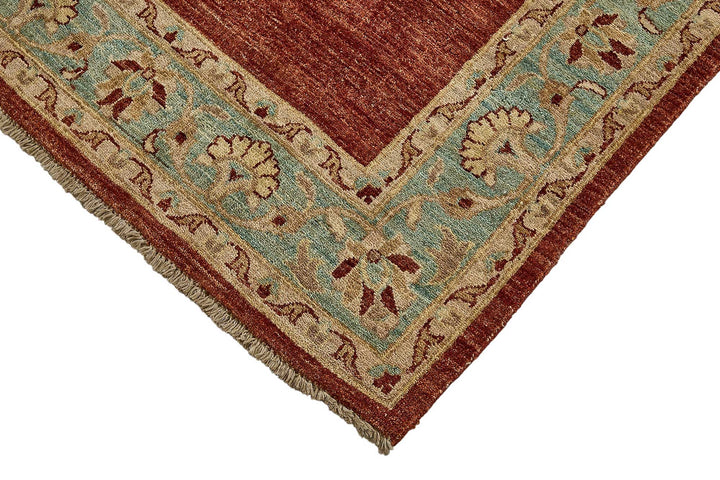 5x8 Red Handmade Traditional Oushak Rug - 51511