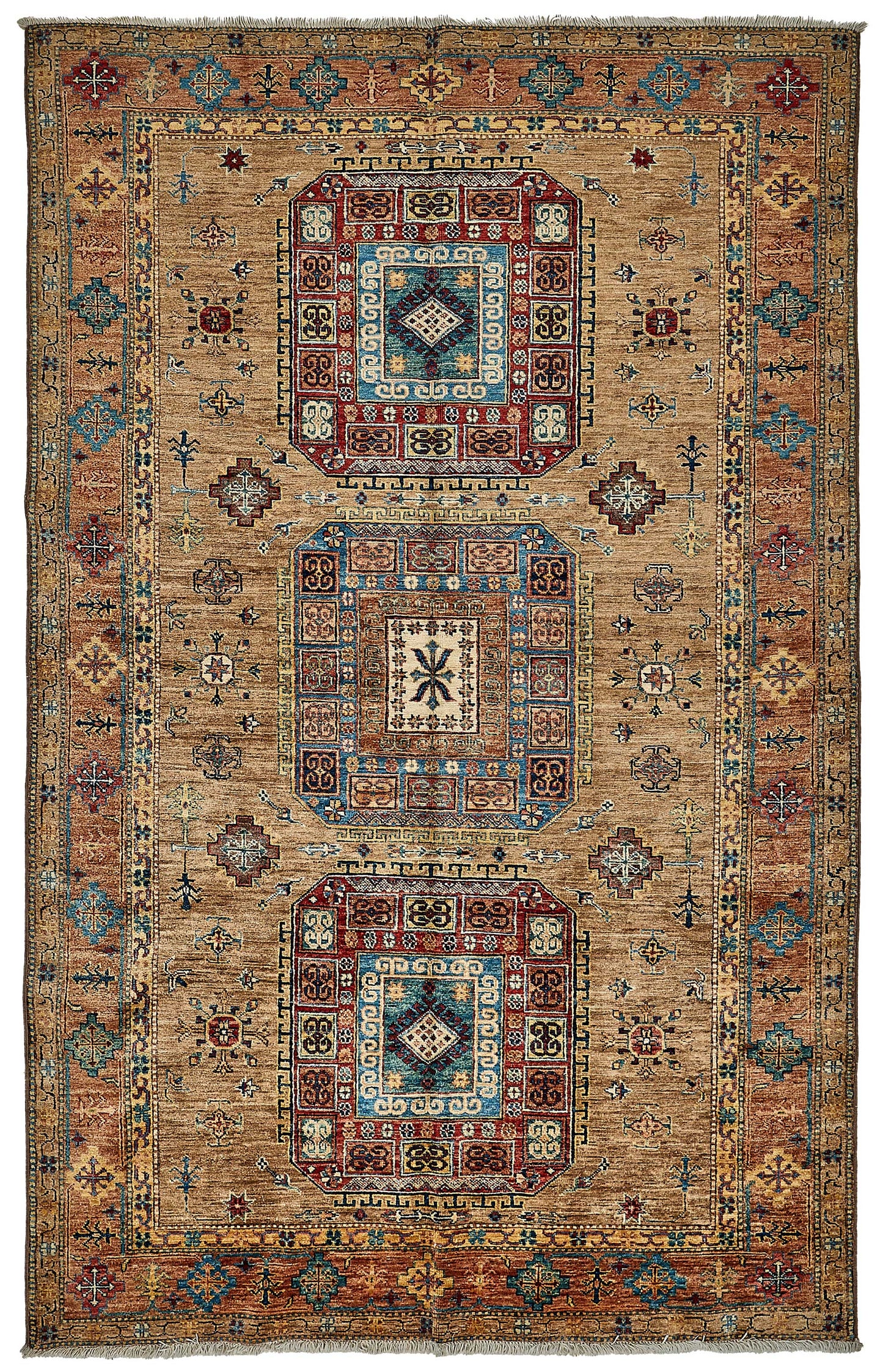 5x8 Multicolor Medallion Oushak Rug - 51516