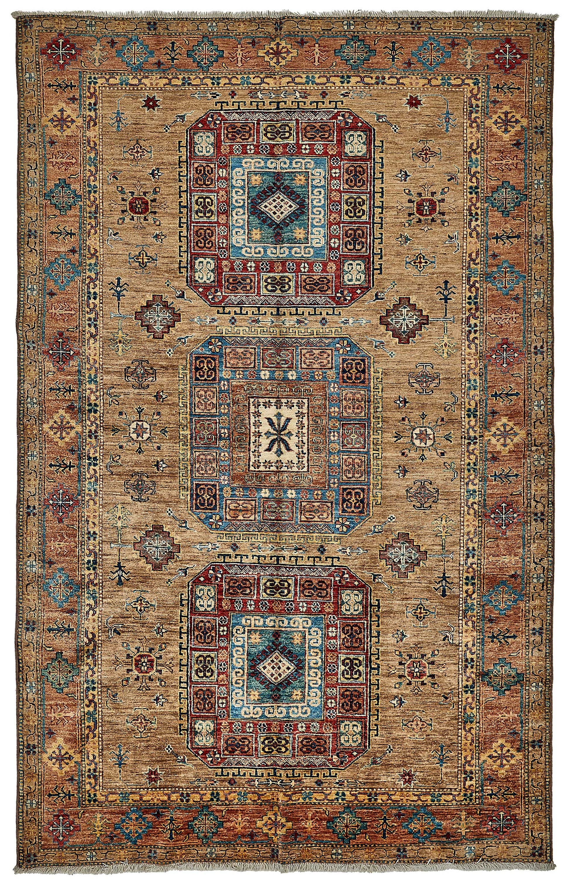 5x8 Multicolor Medallion Oushak Rug - 51516