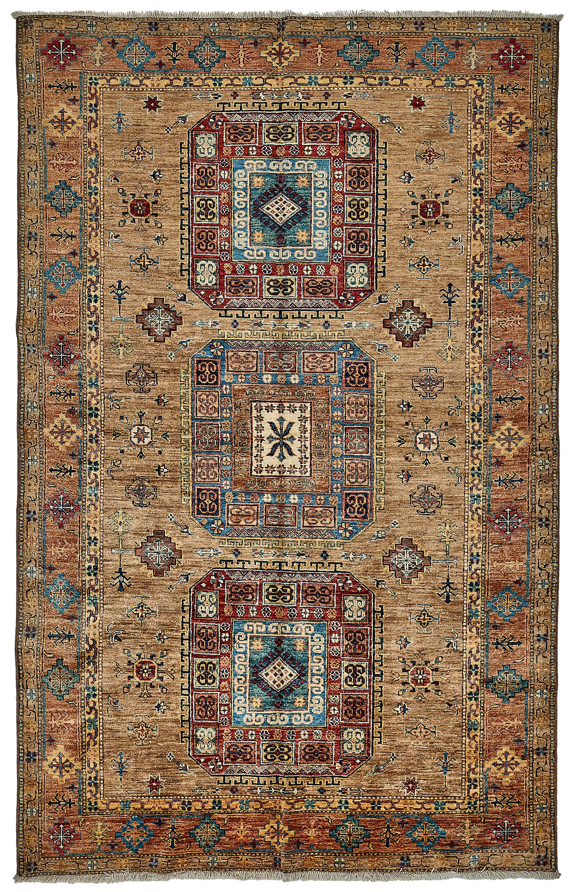 5x8 Multicolor Medallion Oushak Rug - 51516