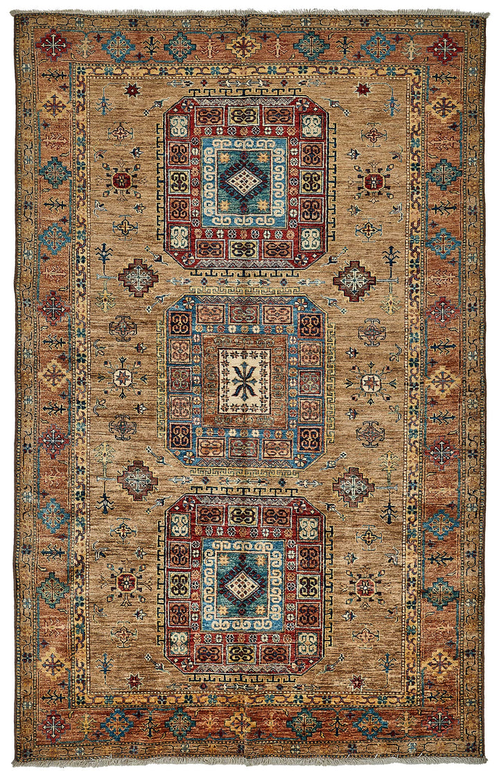 5x8 Multicolor Medallion Oushak Rug - 51516