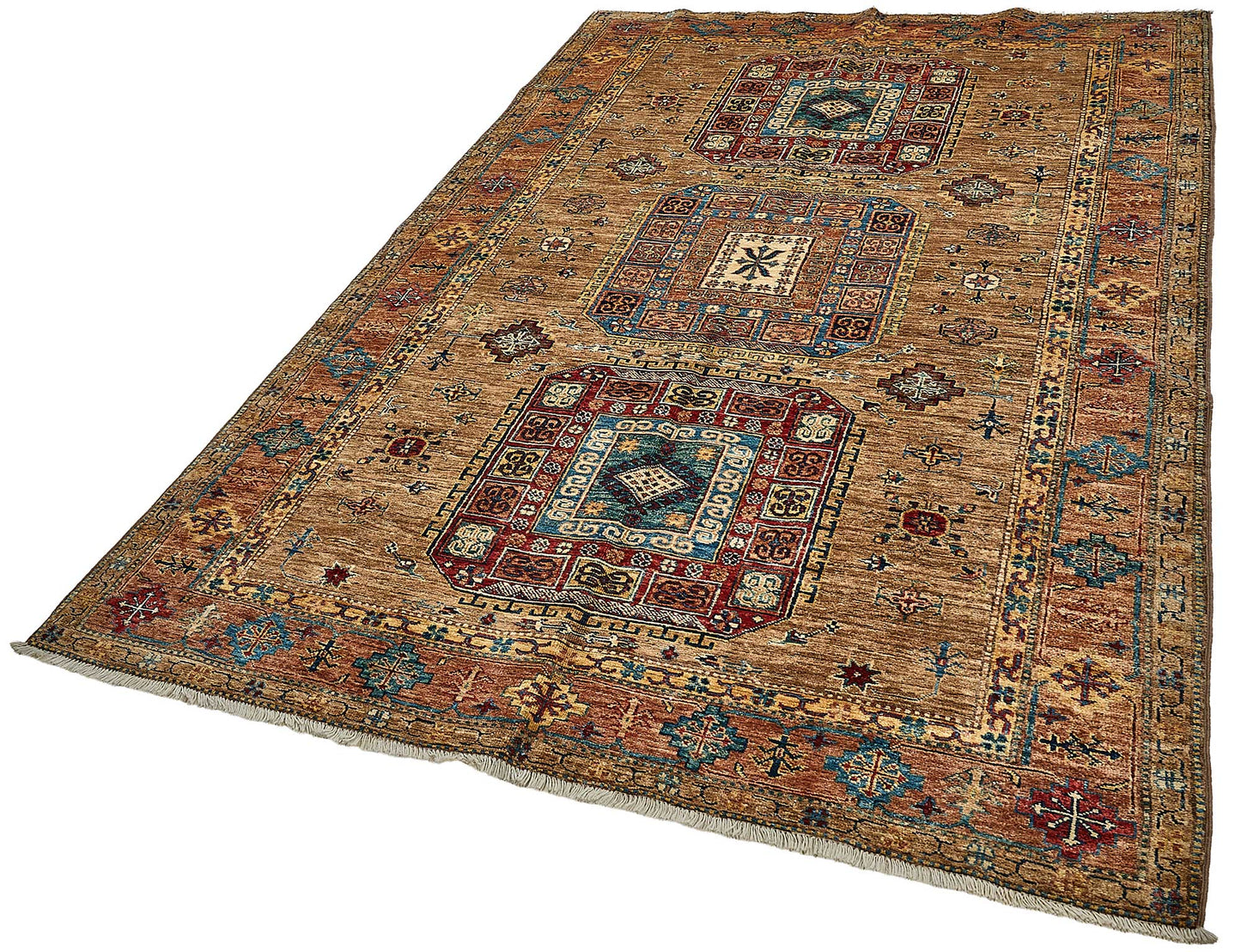 5x8 Multicolor Medallion Oushak Rug - 51516