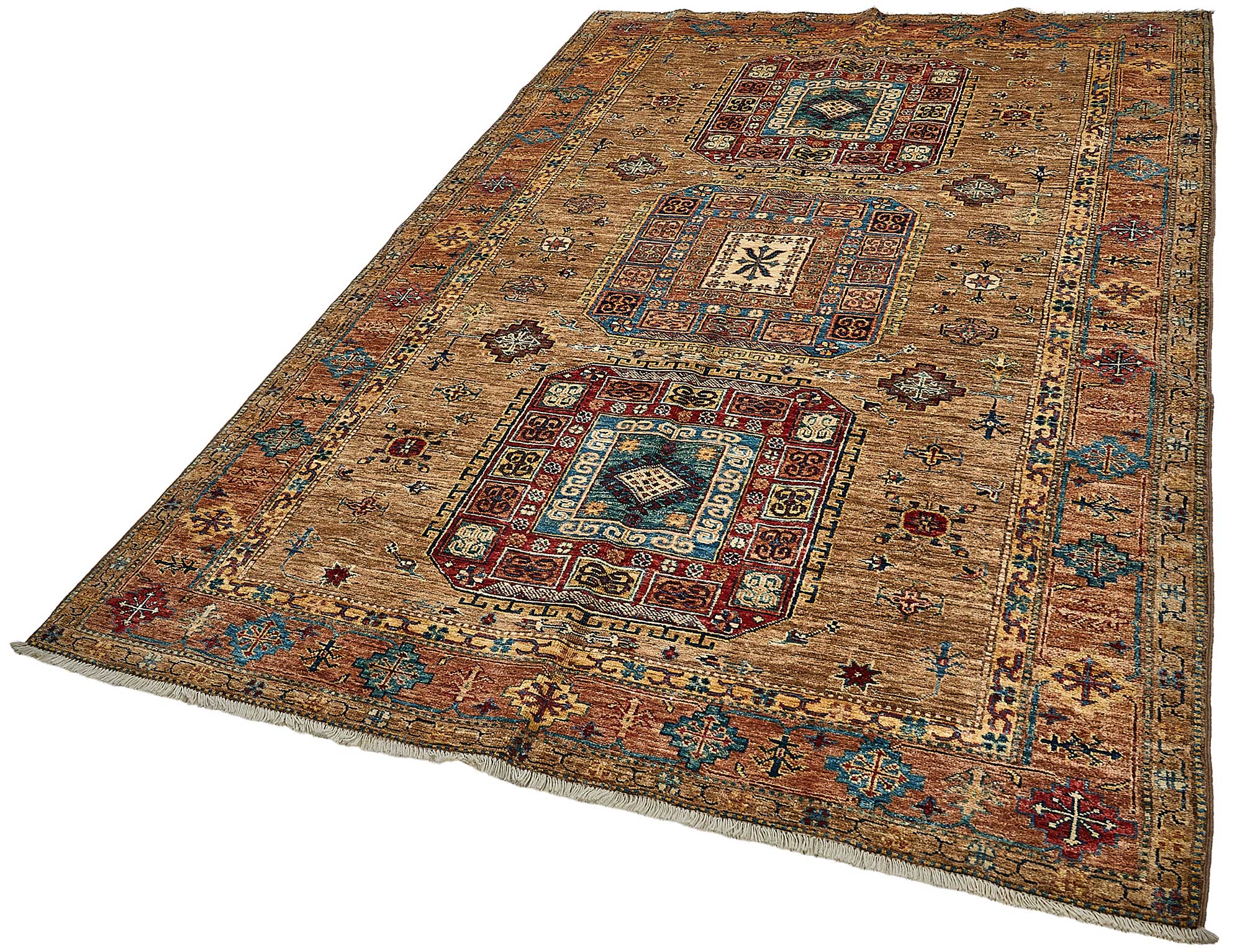 5x8 Multicolor Medallion Oushak Rug - 51516