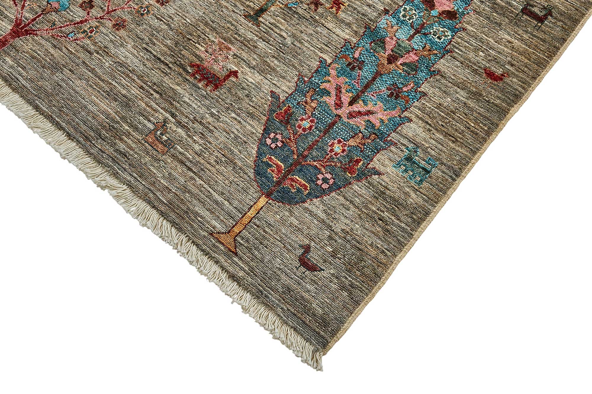 6x8 Grey Handmade Tribal Oushak Rug - 51517