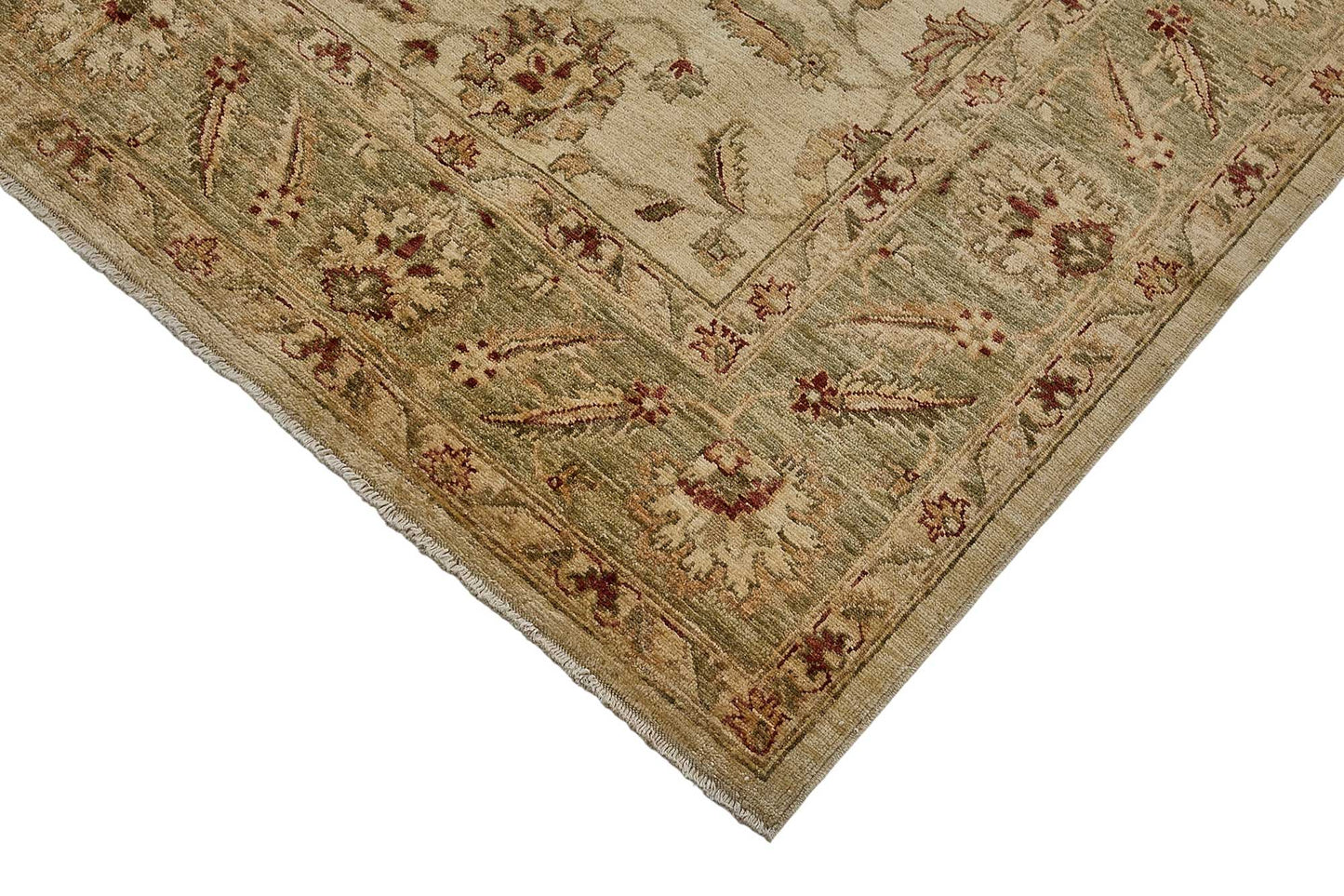 6x9 Beige Turkish Floral Oushak Rug - 51519