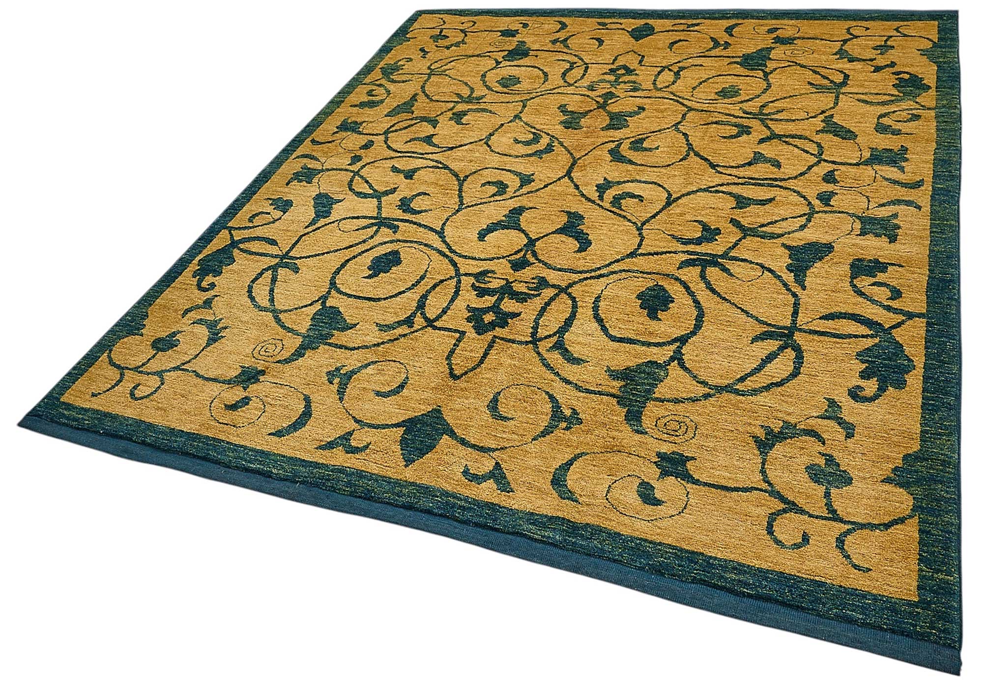 6x8 Beige Floral Oushak Rug - 51520