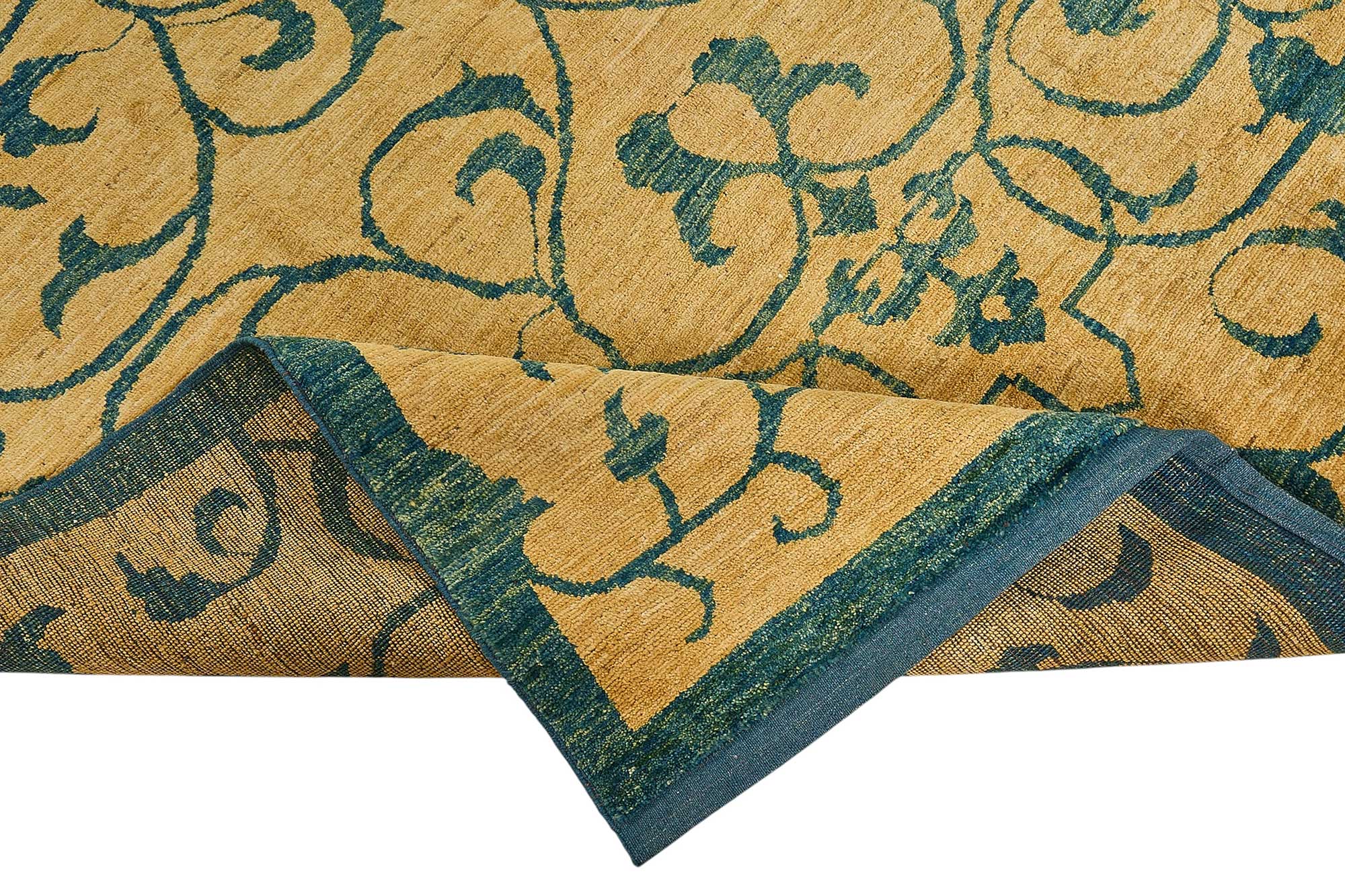 6x8 Beige Floral Oushak Rug - 51520