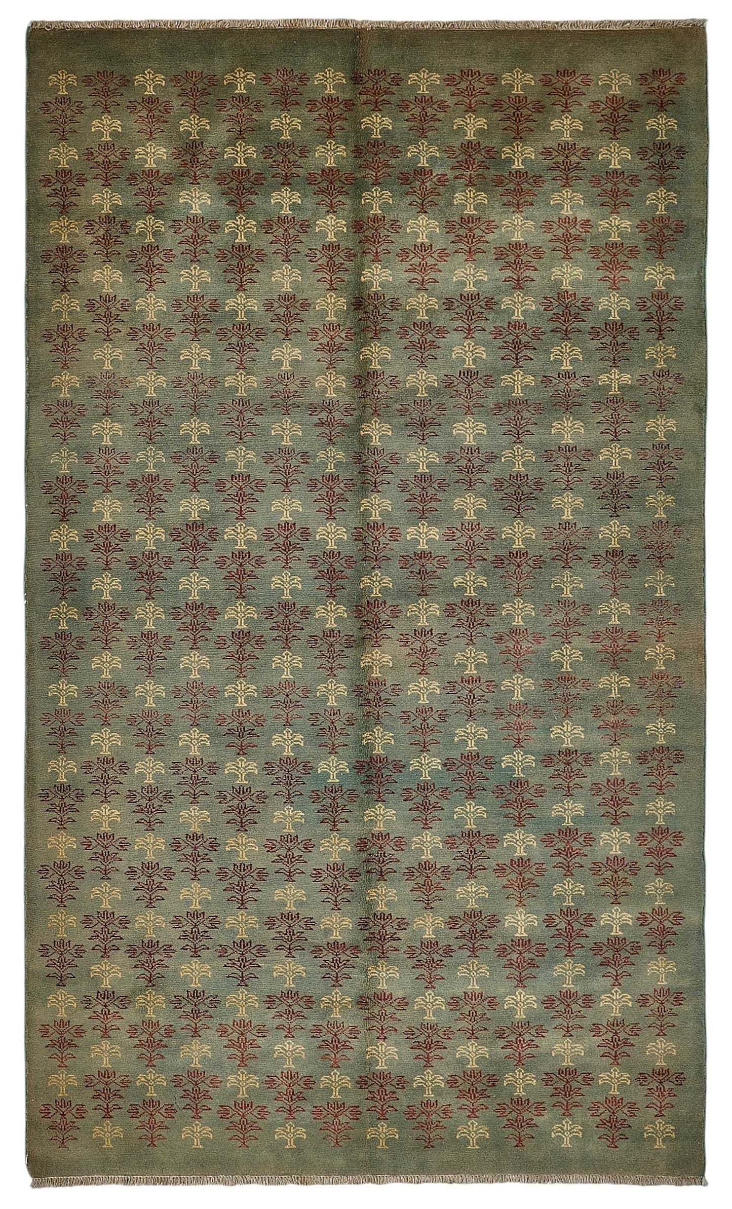 5x8 Grey Traditional Floral Oushak Rug - 51521