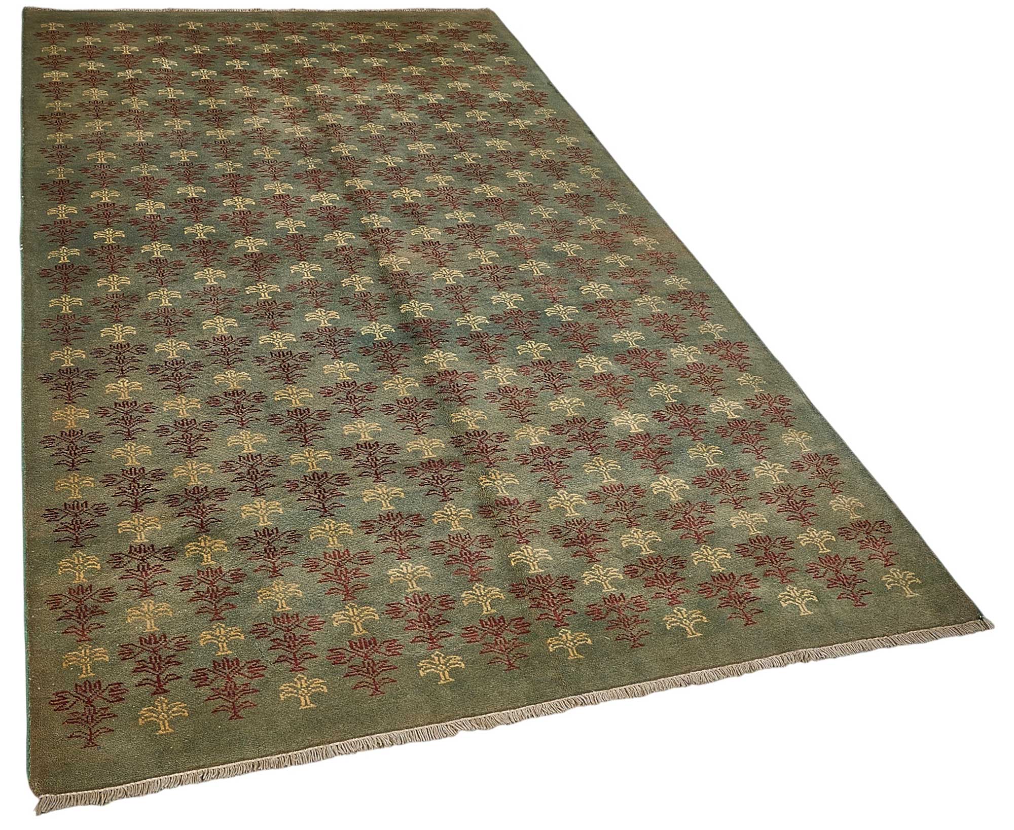 5x8 Grey Traditional Floral Oushak Rug - 51521