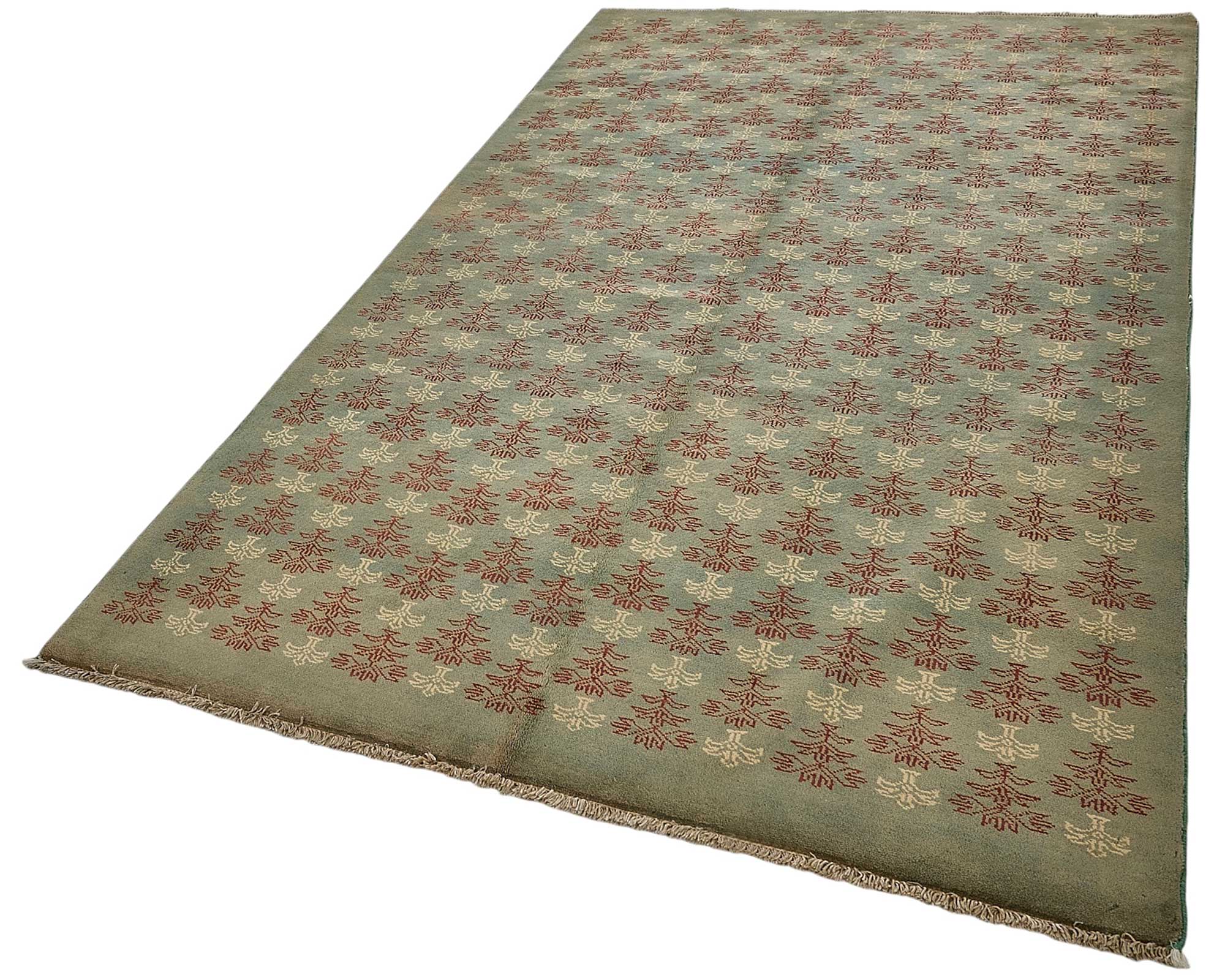 5x8 Grey Traditional Floral Oushak Rug - 51521