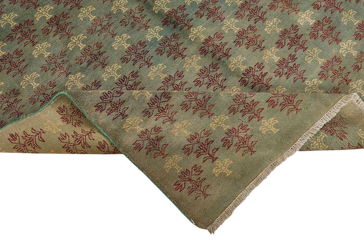 5x8 Grey Traditional Floral Oushak Rug - 51521