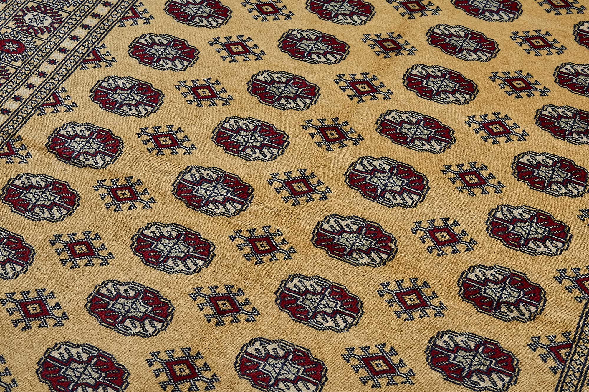 5x8 Beige Turkish Geometric Oushak Rug - 51523
