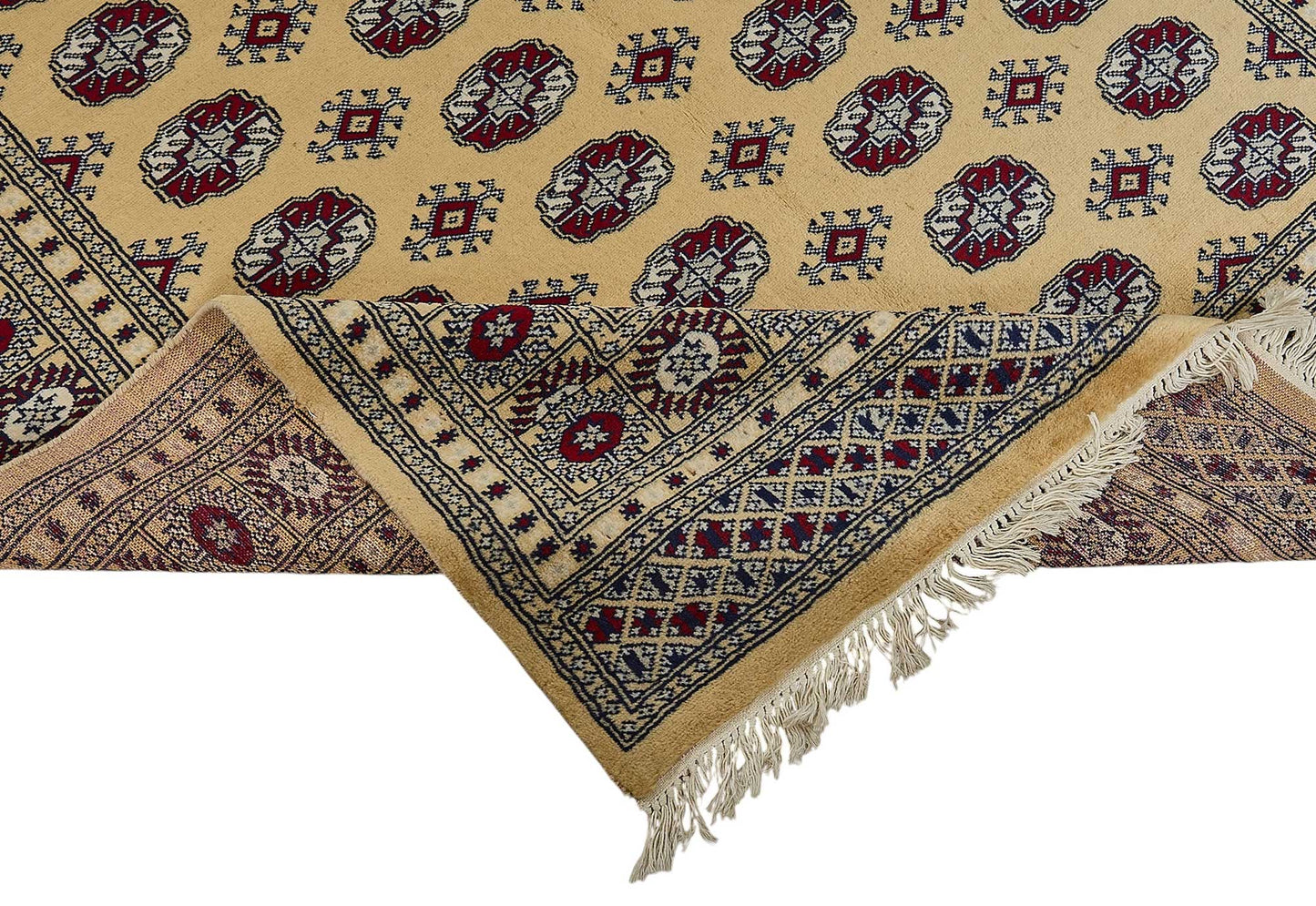 5x8 Beige Turkish Geometric Oushak Rug - 51523