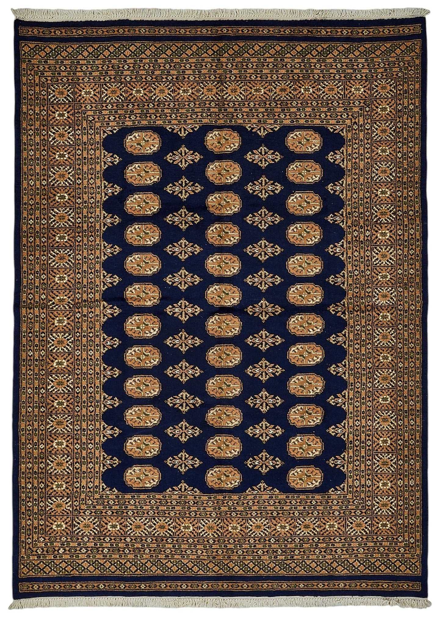 5x8 Blue Geometric Oushak Rug - 51524