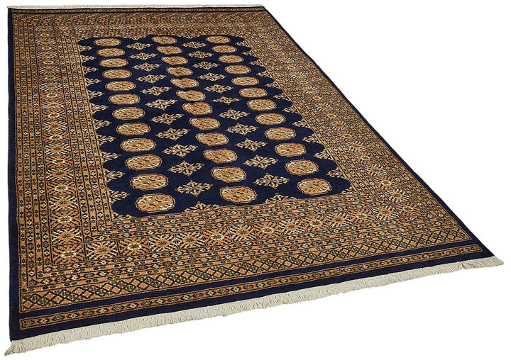 5x8 Blue Geometric Oushak Rug - 51524