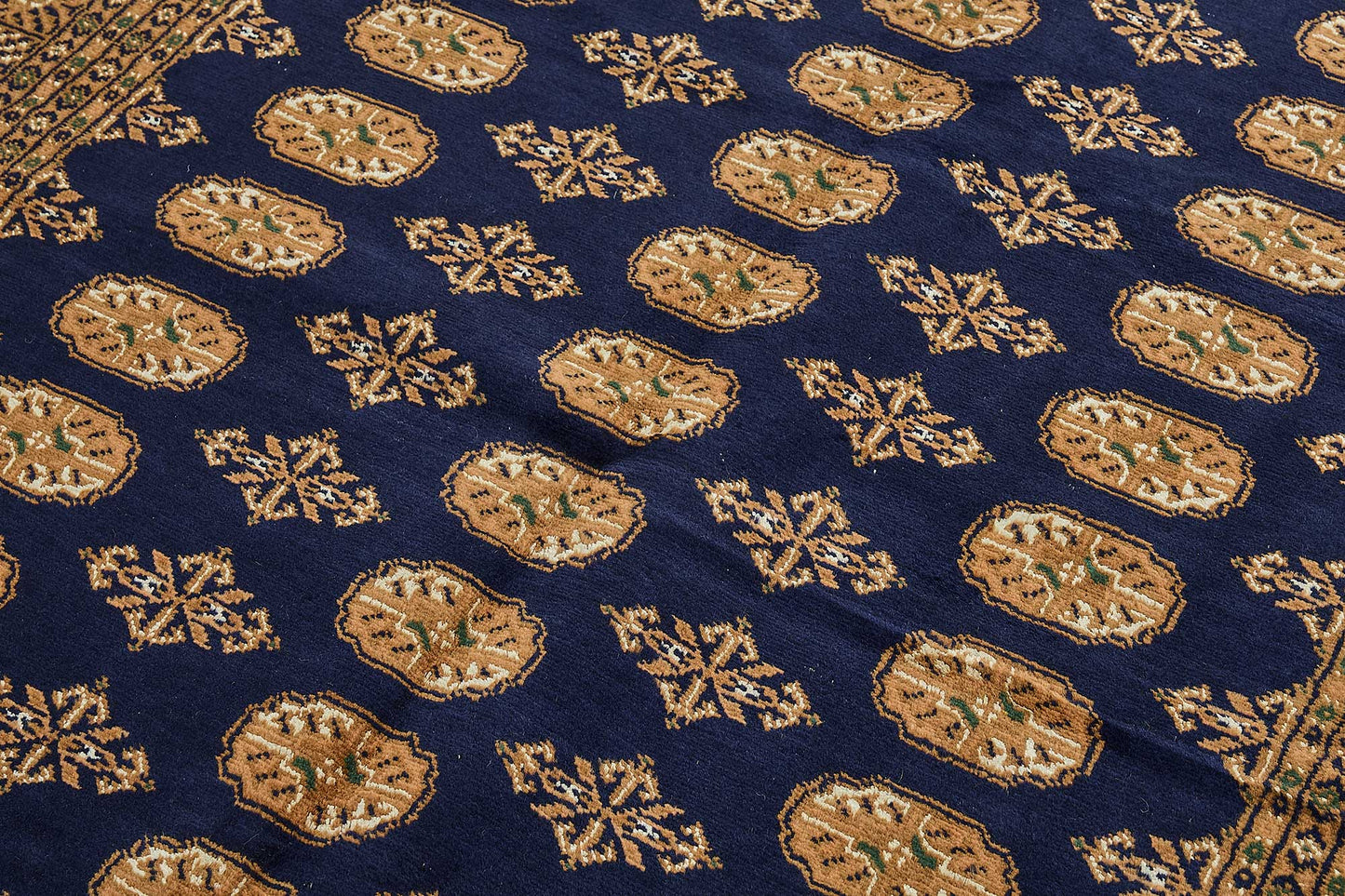 5x8 Blue Geometric Oushak Rug - 51524