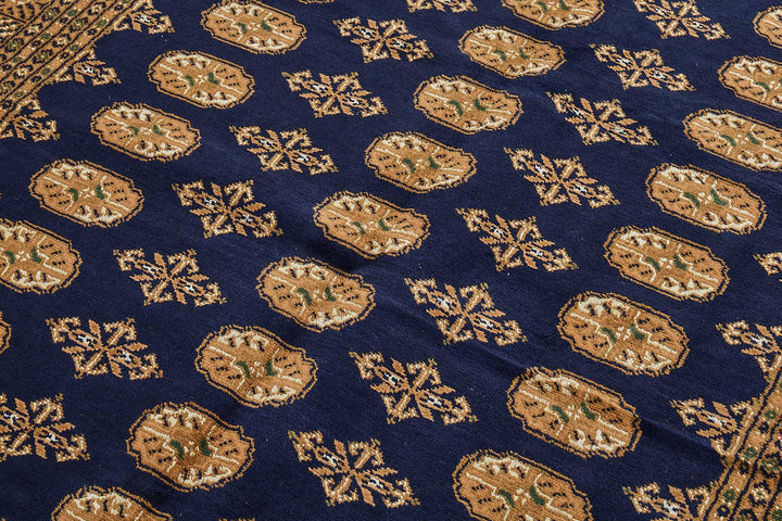 5x8 Blue Geometric Oushak Rug - 51524