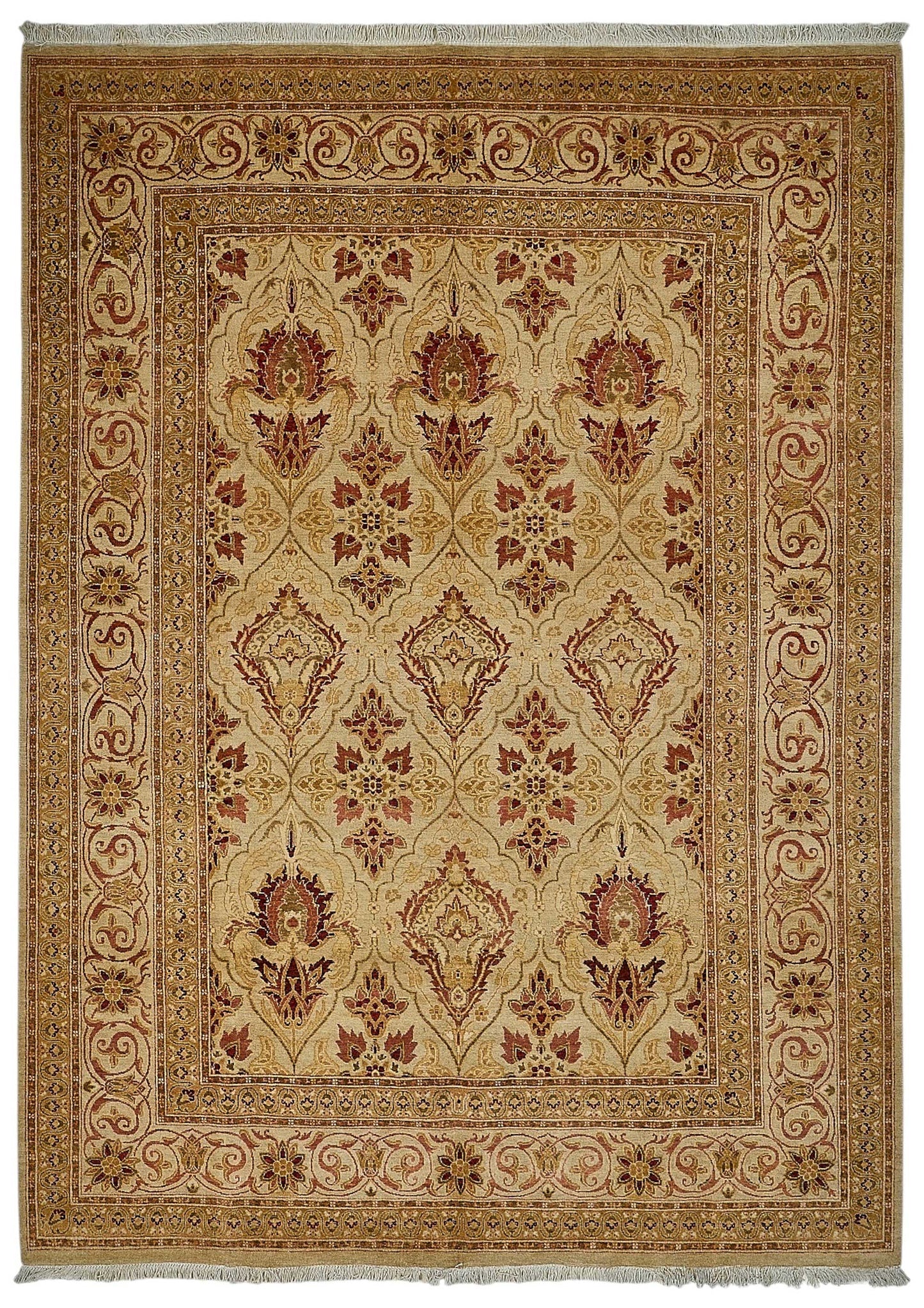 6x8 Beige Classic Oushak Rug - 51526