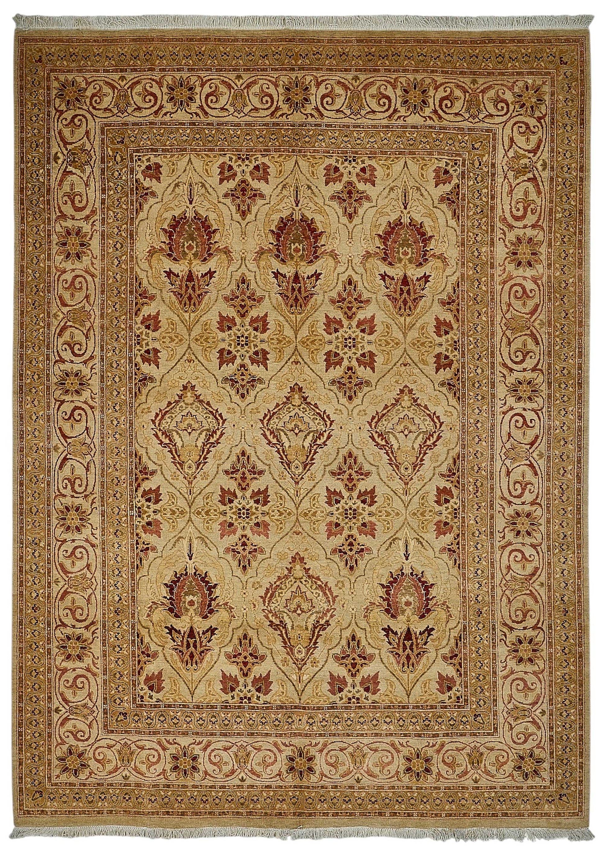 6x8 Beige Classic Oushak Rug - 51526
