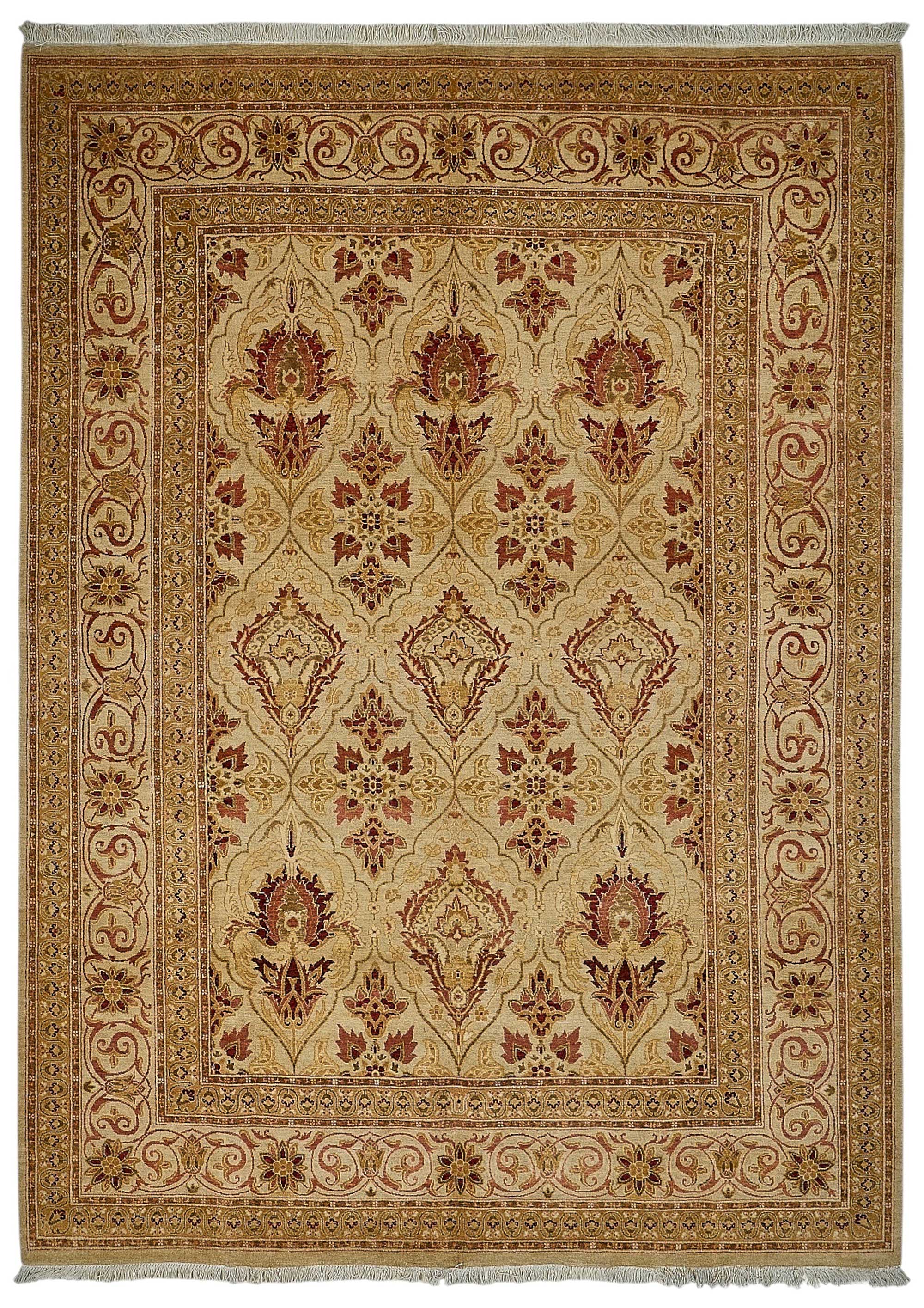 6x8 Beige Classic Oushak Rug - 51526