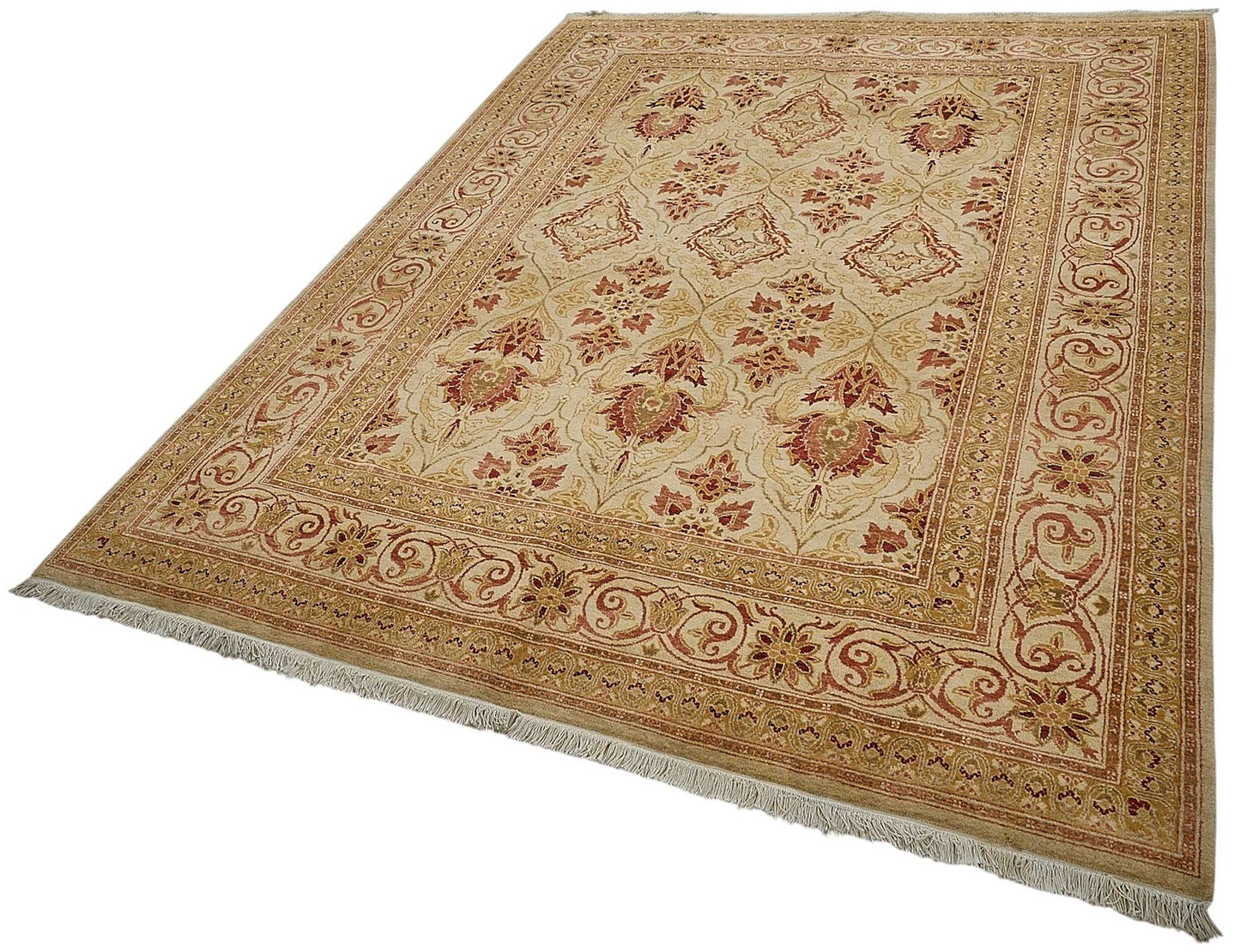 6x8 Beige Classic Oushak Rug - 51526