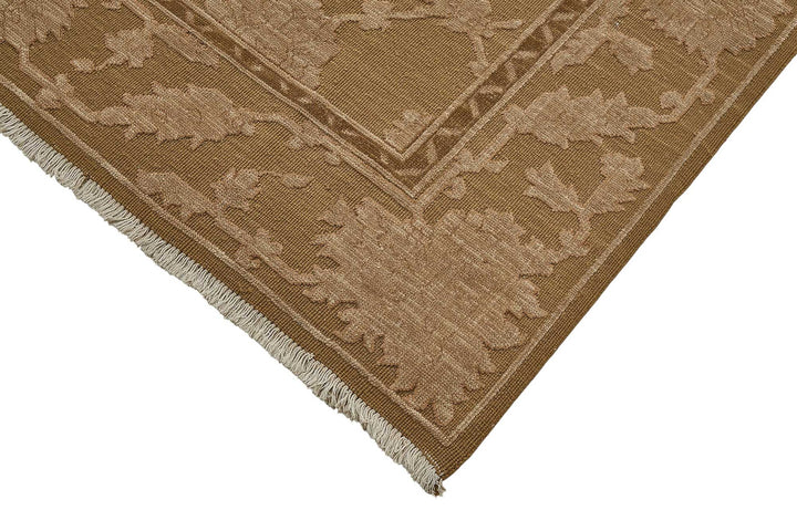 6x9 Brown Turkish Floral Oushak Rug - 51527