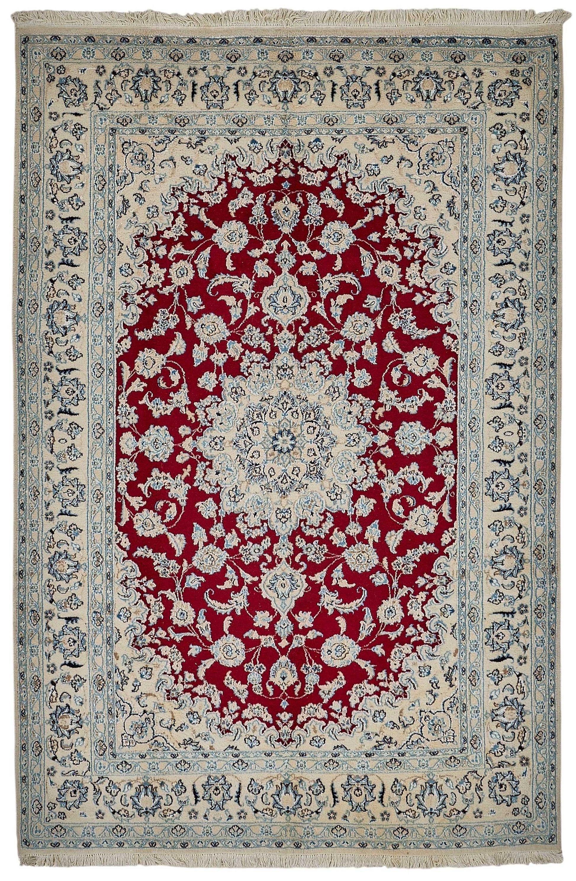 6x10 Beige Floral Medallion Oushak Rug - 51528