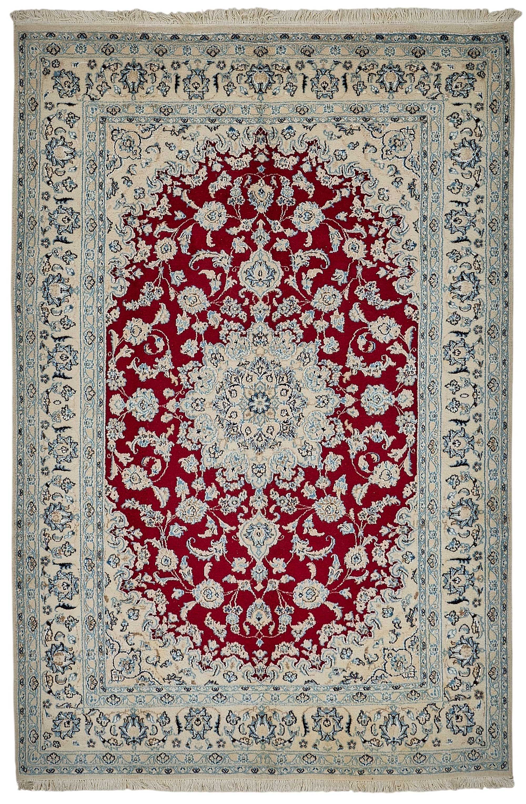6x10 Beige Floral Medallion Oushak Rug - 51528