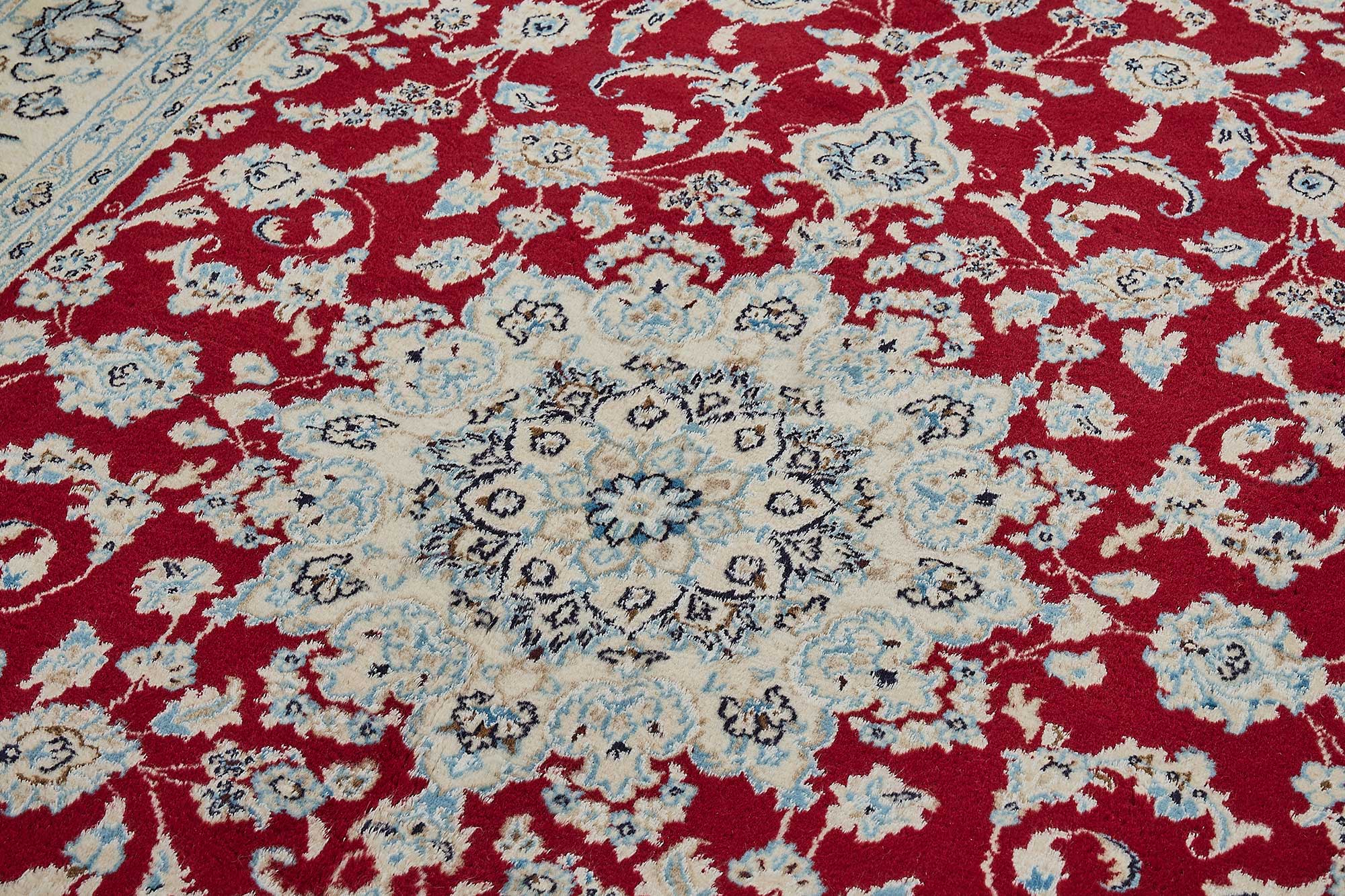 6x10 Beige Floral Medallion Oushak Rug - 51528