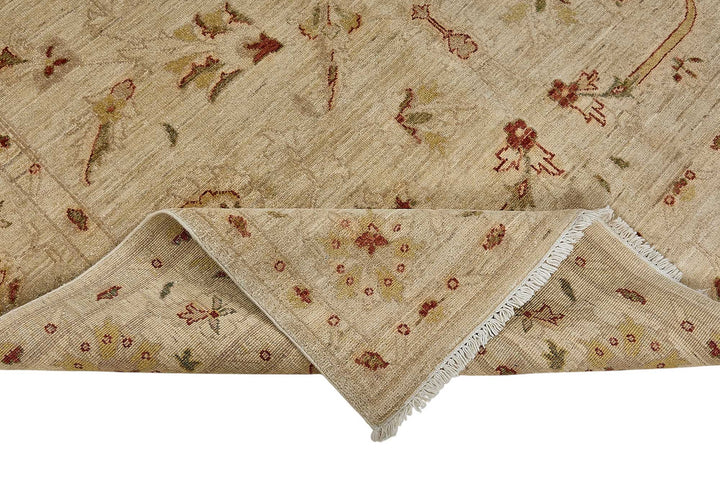 6x10 Beige Handmade Tribal Oushak Rug - 51529