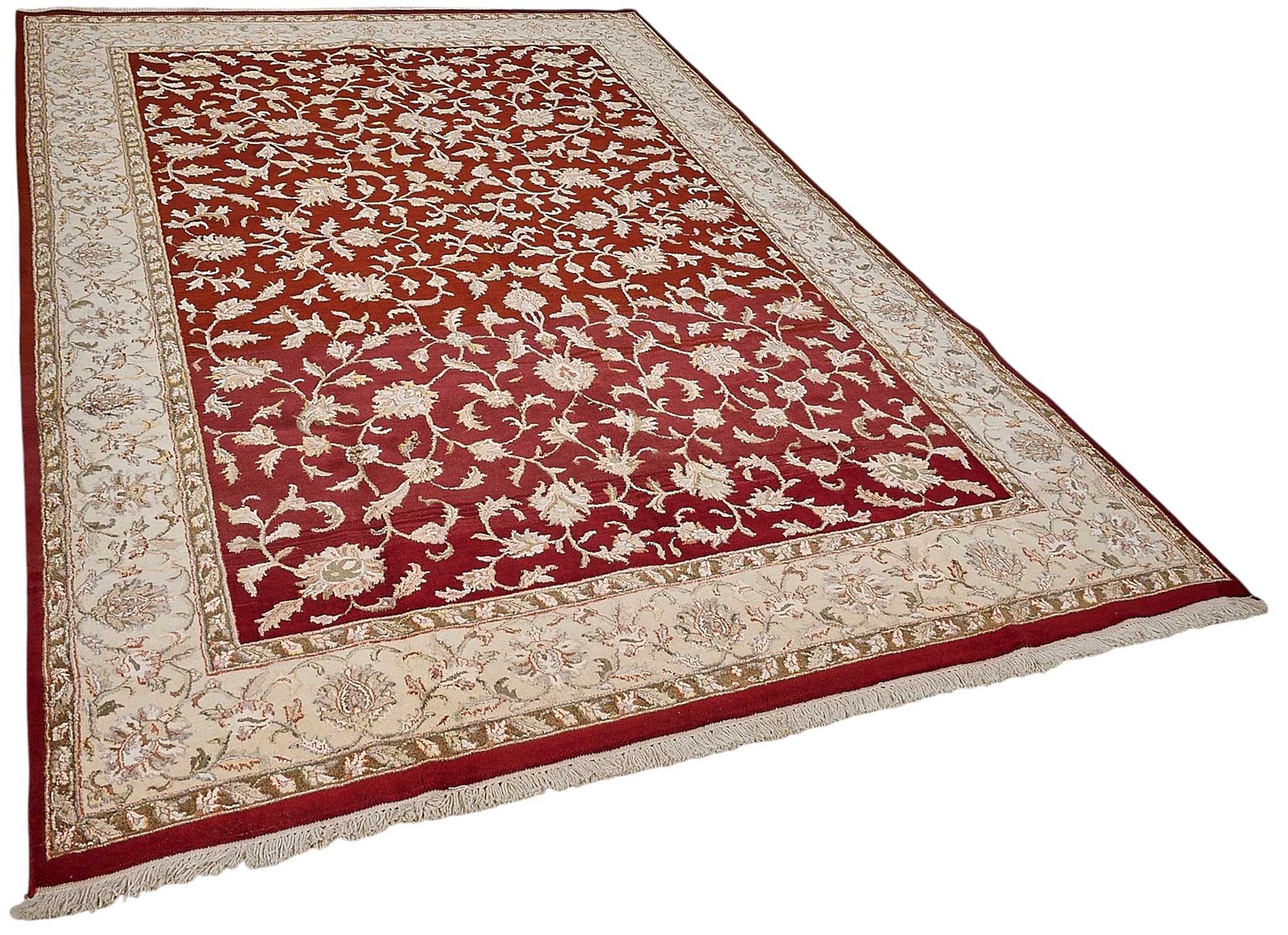 6x9 Red Turkish Floral Oushak Rug - 51531