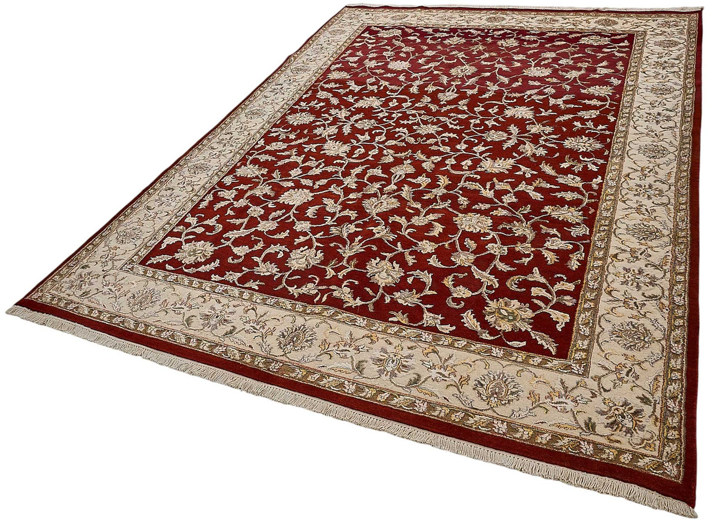 6x9 Red Turkish Floral Oushak Rug - 51531