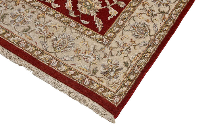 6x9 Red Turkish Floral Oushak Rug - 51531