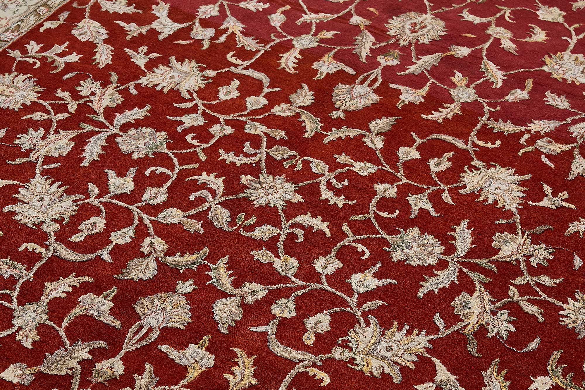 6x9 Red Turkish Floral Oushak Rug - 51531