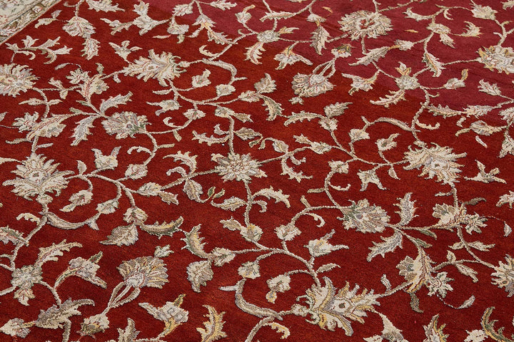 6x9 Red Turkish Floral Oushak Rug - 51531