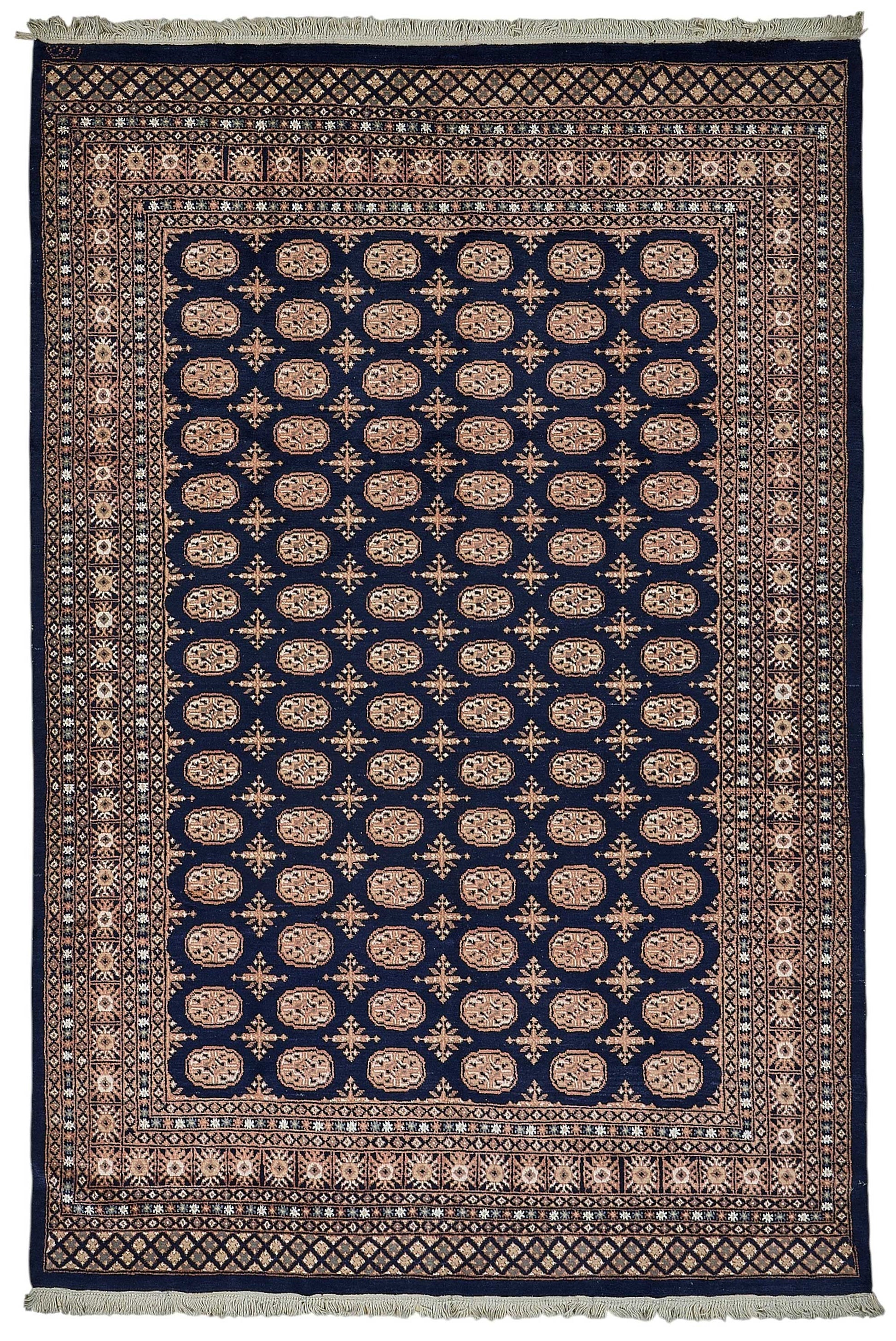 6x9 Blue Geometric Oushak Rug - 51532