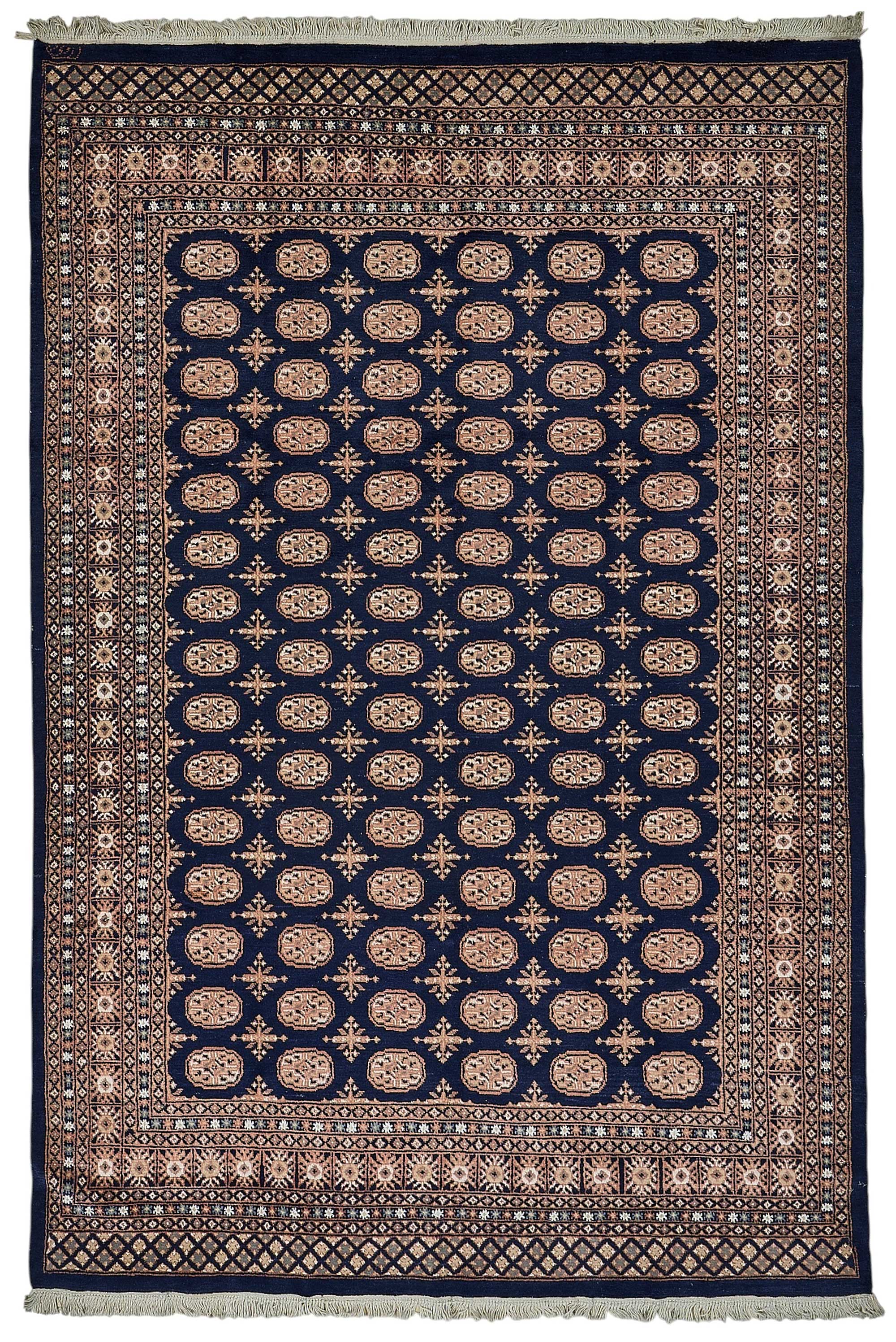 6x9 Blue Geometric Oushak Rug - 51532