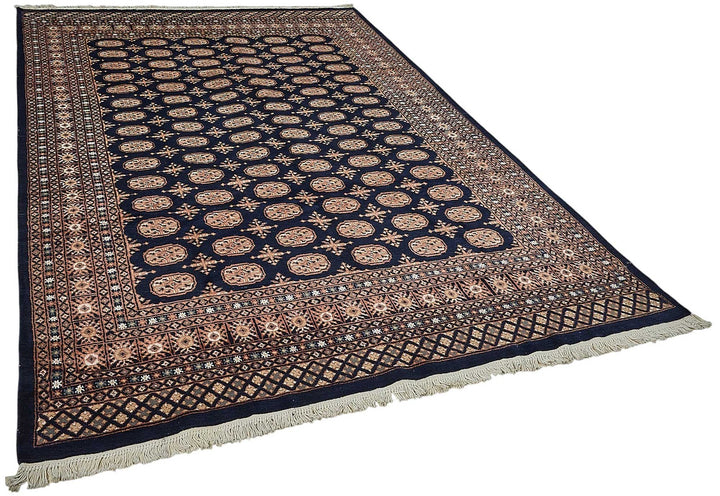 6x9 Blue Geometric Oushak Rug - 51532