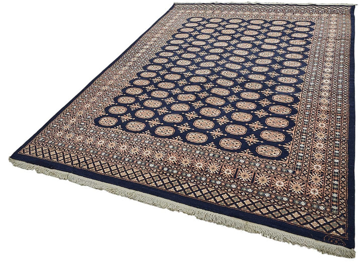 6x9 Blue Geometric Oushak Rug - 51532