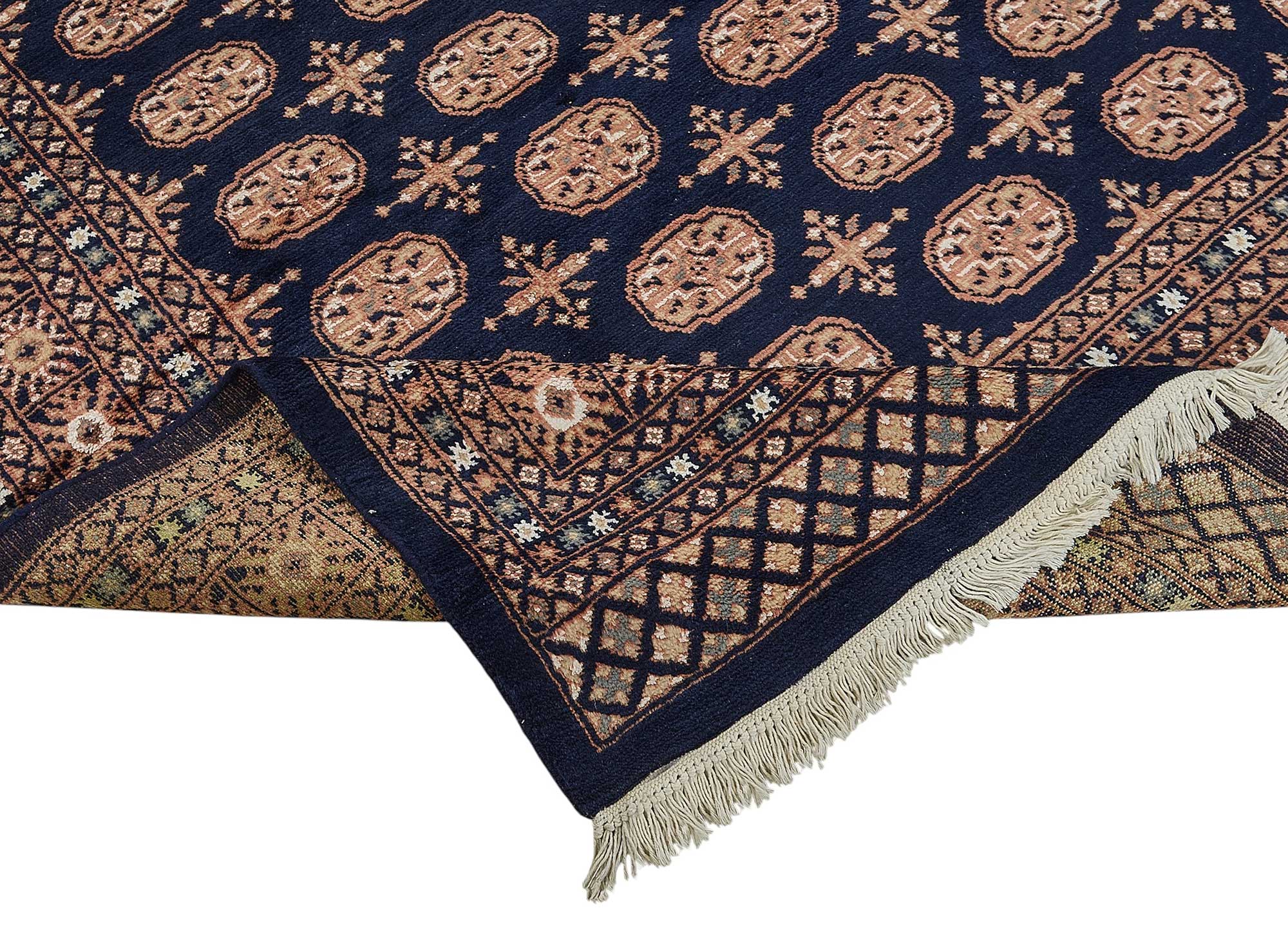 6x9 Blue Geometric Oushak Rug - 51532