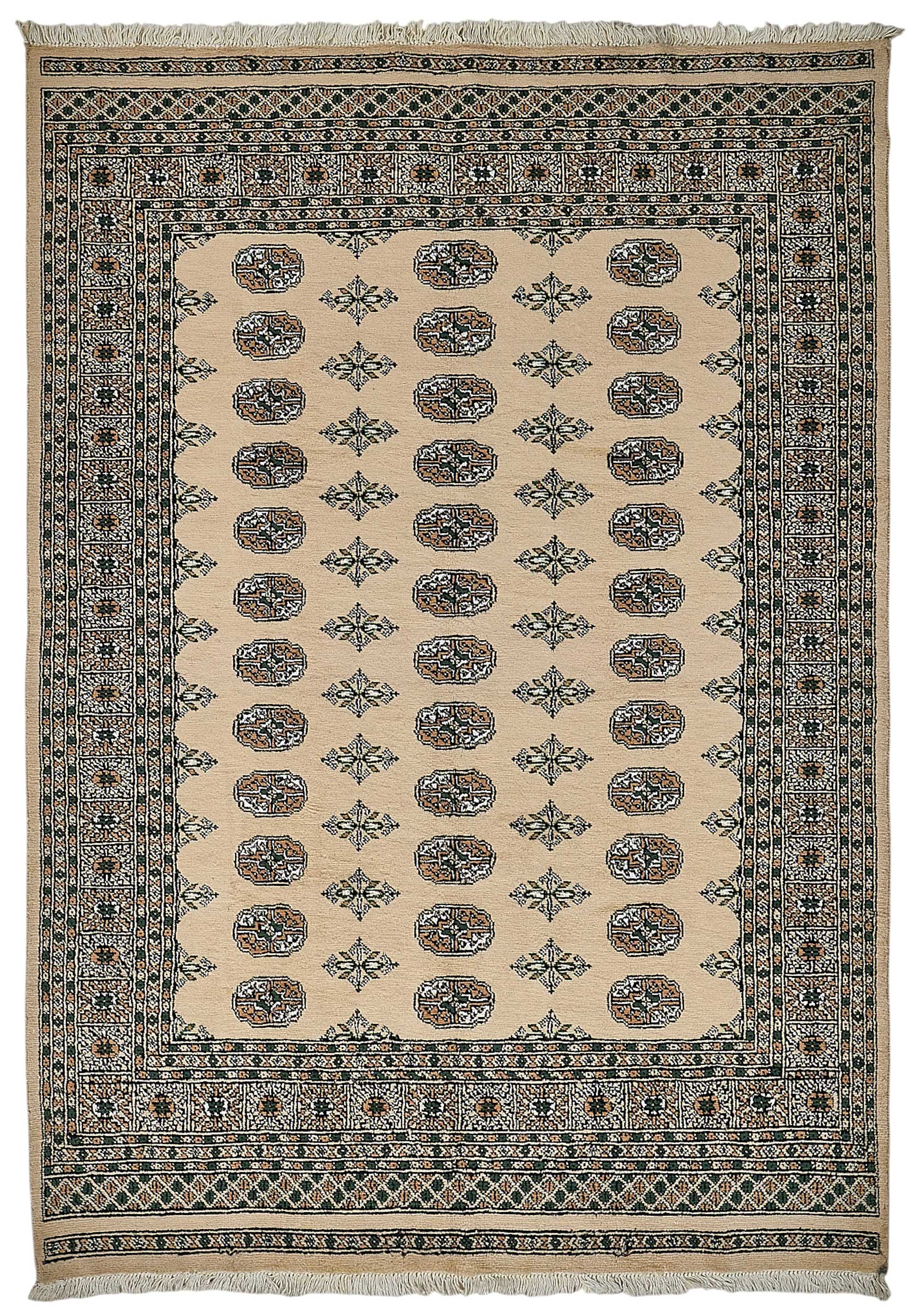 5x8 Beige Handmade Geometric Oushak Rug - 51533