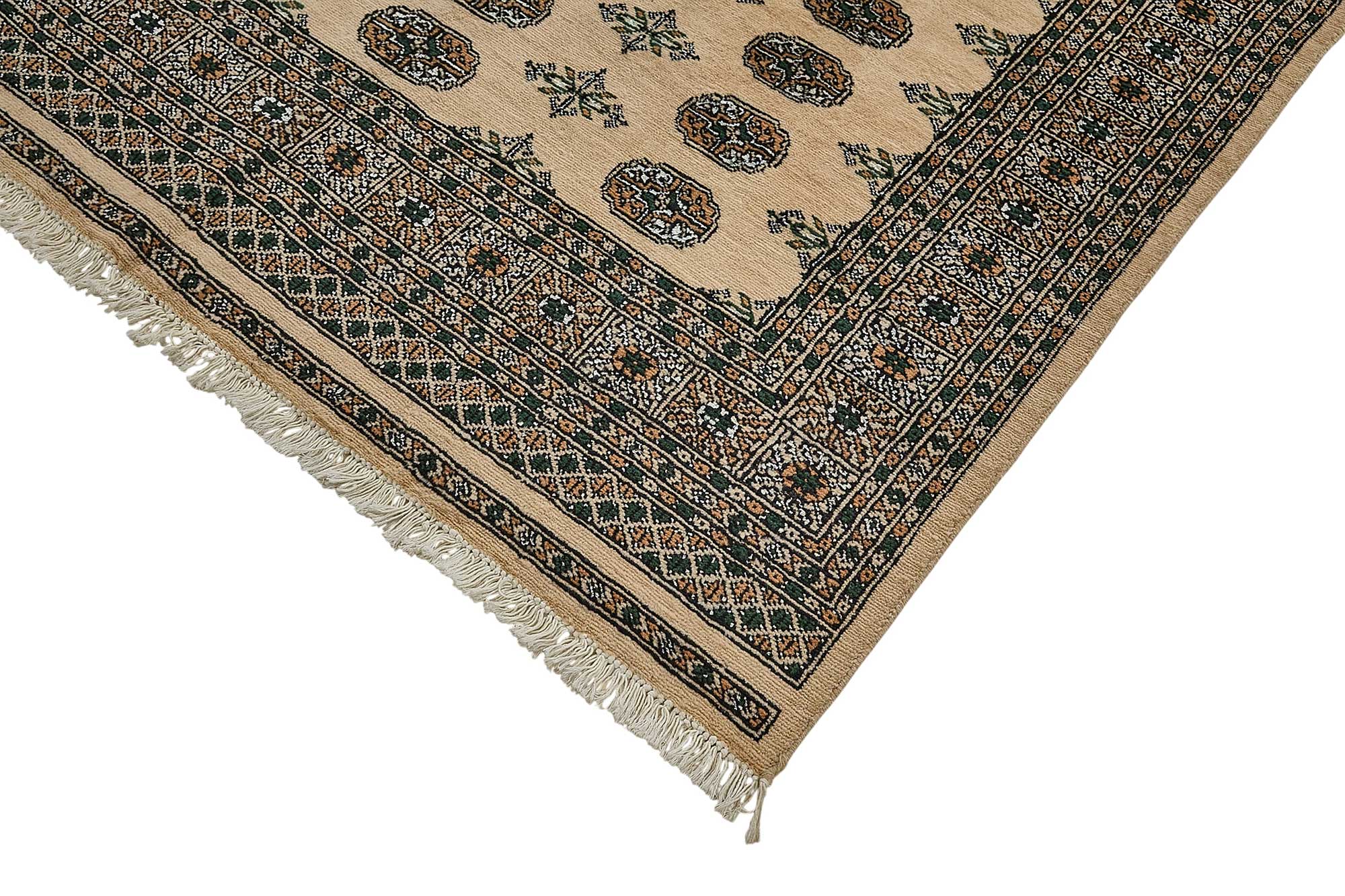 5x8 Beige Handmade Geometric Oushak Rug - 51533